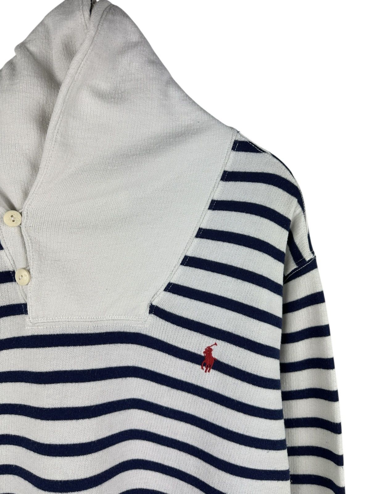 Polo Ralph Lauren Polo Ralph Lauren Shawl Collar Knit Sweater Striped Size US L / EU 52-54 / 3 - 3 Thumbnail