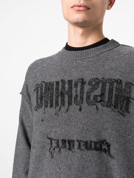 Moschino o1y0225 Logo Sweater in Lead Size US L / EU 52-54 / 3 - 2 Thumbnail