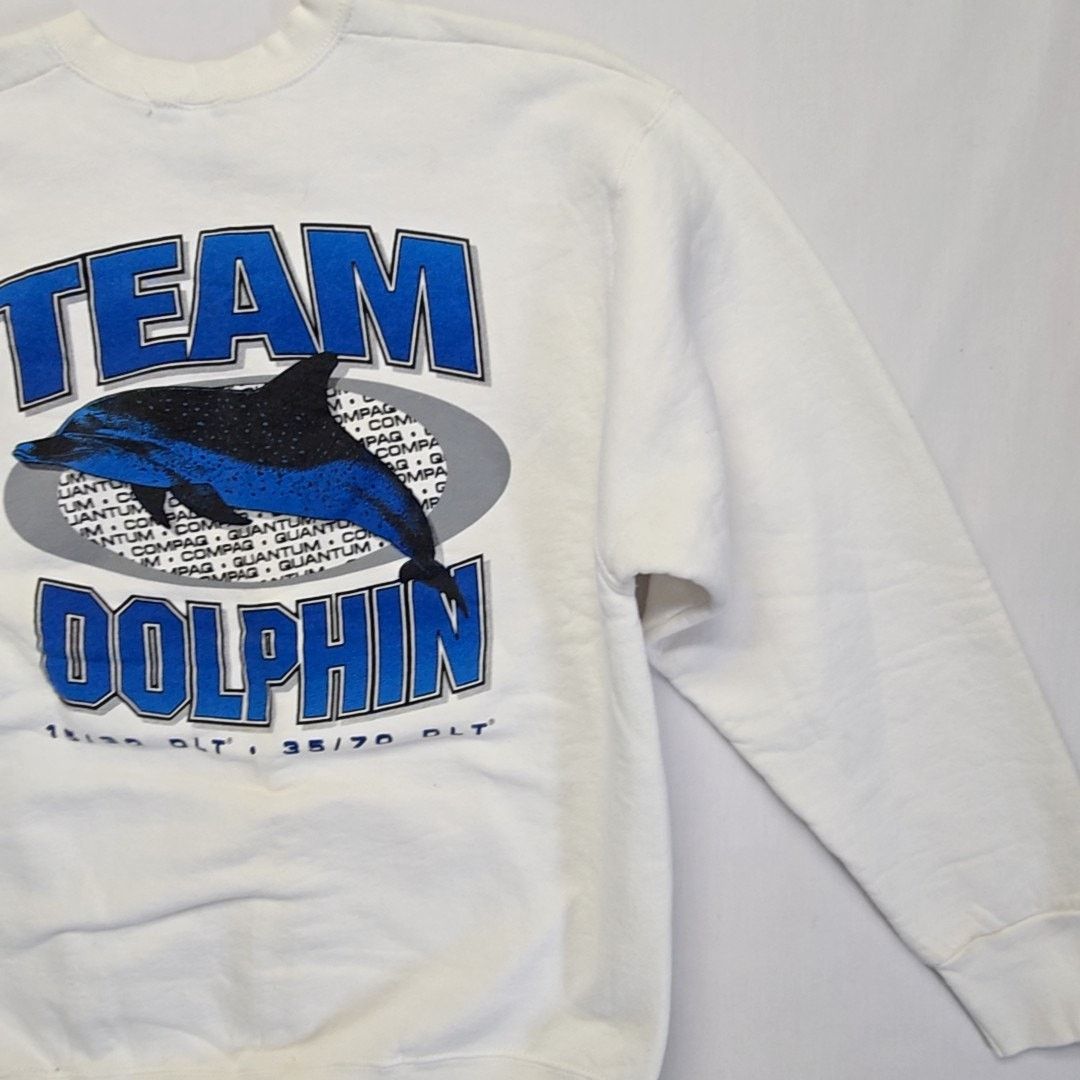 Fruit Of The Loom Vintage Team Dolphin Sweatshirt Tech Computer L Crewneck Size US L / EU 52-54 / 3 - 2 Thumbnail