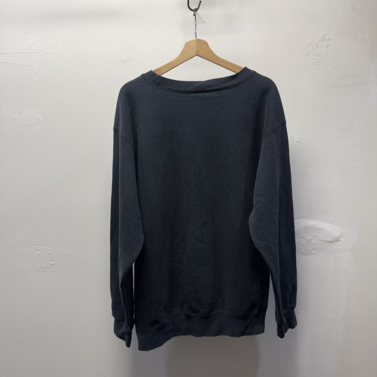 Vintage 90s Faded Black Sweatshirt ERD Grunge Chrome Thrashed Size US XL / EU 56 / 4 - 2 Thumbnail