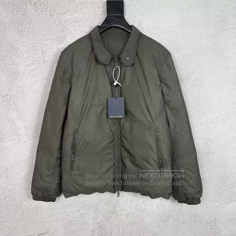Louis Vuitton Louis Vuitton Green dark grain full-print reversible down Size US S / EU 44-46 / 1 - 1 Thumbnail
