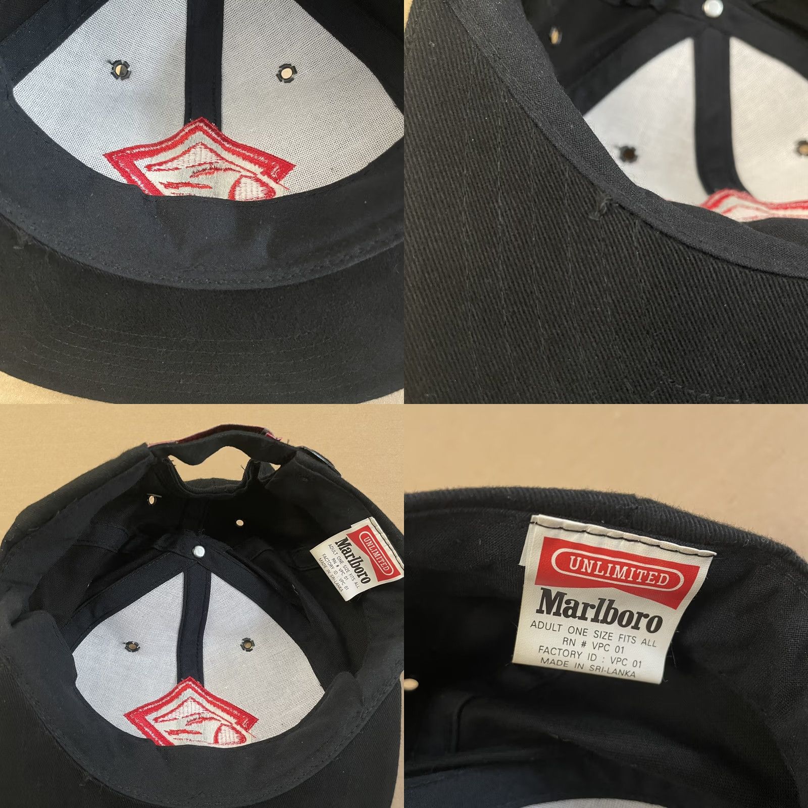 Marlboro VINTAGE Marlboro Hat Cap Adult Adjustable Black 90s Y2K Baseball Cap Mens Adjustable Size ONE SIZE - 9 Thumbnail