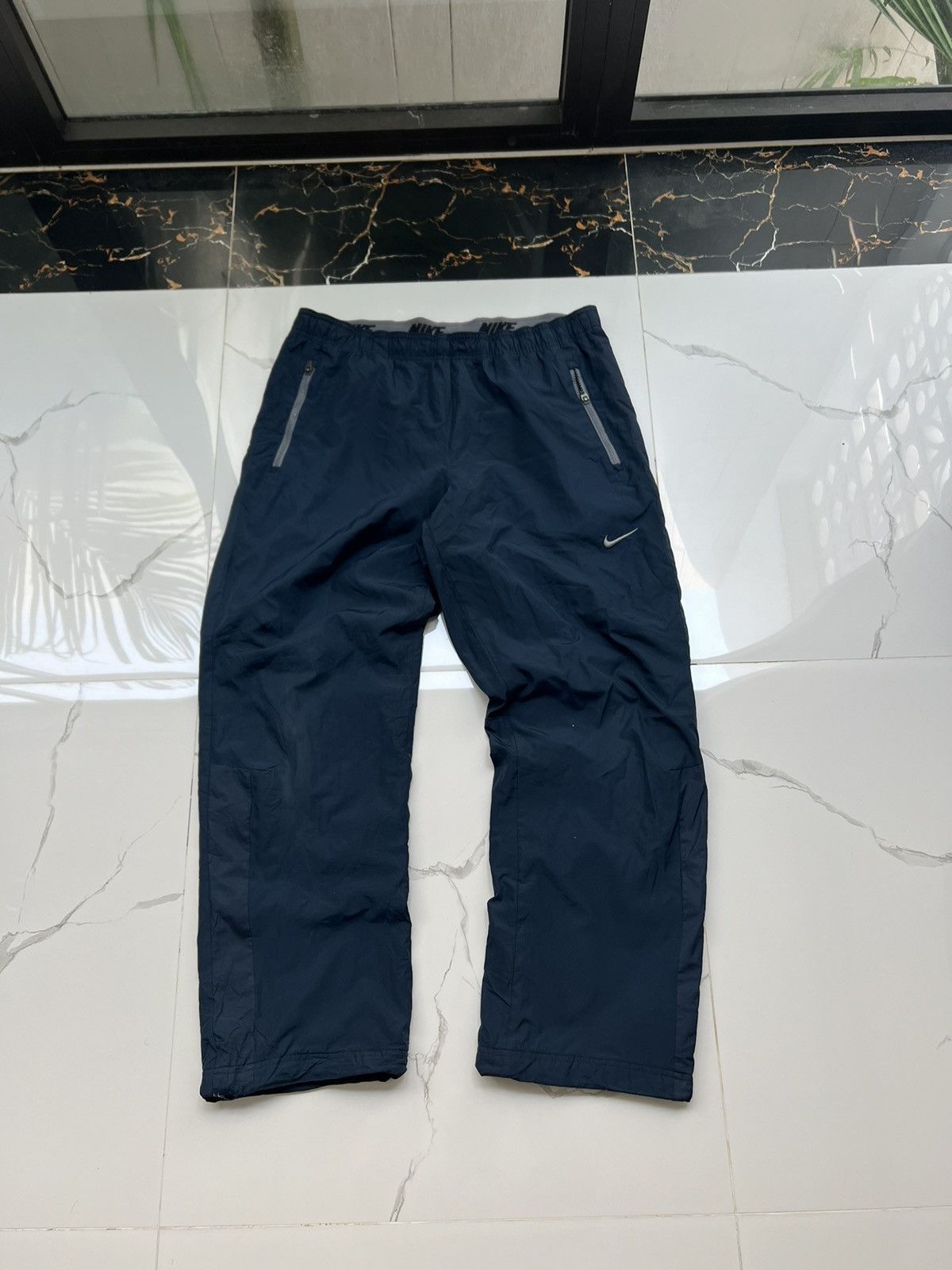 Nike × Vintage 90’s NIKE BAGGY PARACHUTE TRACK PANTS SWOOSH LOGO Y2K Size US 34 / EU 50 - 1 Thumbnail