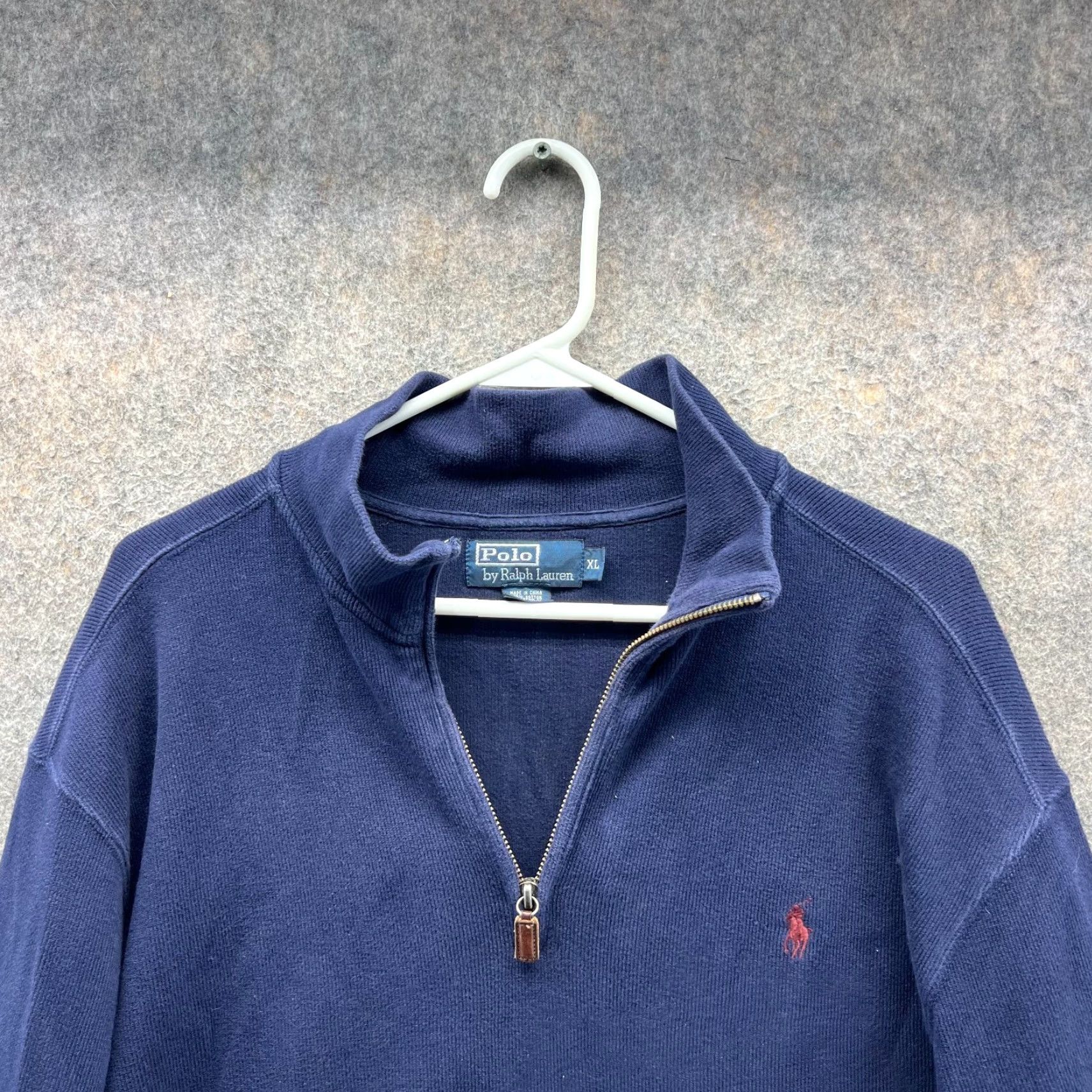Ralph Lauren VINTAGE Polo Ralph Lauren Sweater Mens XL Blue Navy Quarter Zip Fleece Pony Pullover Size US XL / EU 56 / 4 - 6 Thumbnail