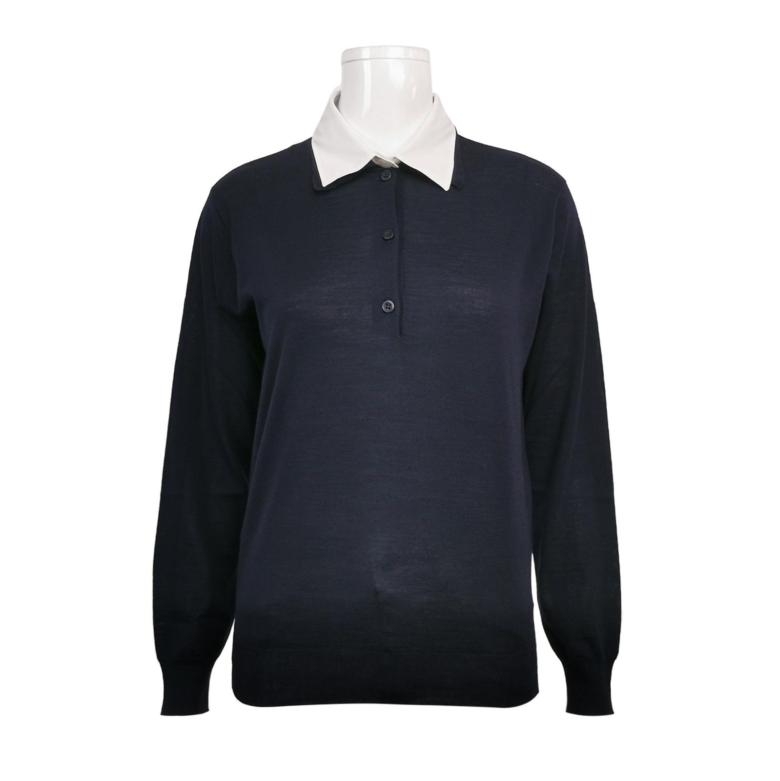 Prada Prada Color-Block Wool Knit Polo Shirt - dmc Size XXS / US 00 / IT 34 - 1 Thumbnail