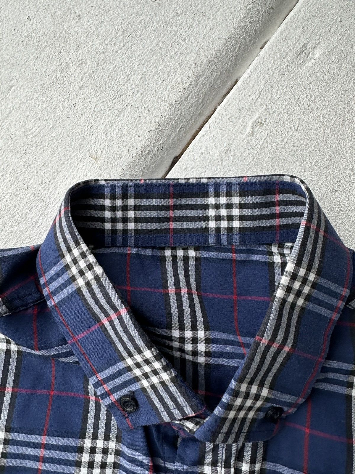 Other 🚨 BURBERRY LUXURY MEN SHIRT WITH LOGO NOVA CHECK BLUE Size US L / EU 52-54 / 3 - 6 Thumbnail