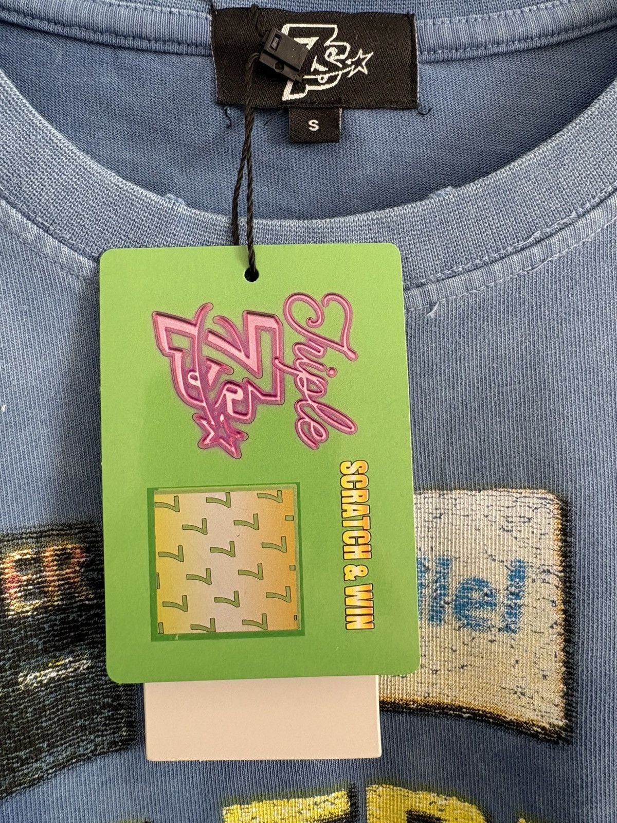 TRIPLE SEVENS Triple Sevens Men’s Small Blue Credit Card T-Shirt Size US S / EU 44-46 / 1 - 3 Thumbnail