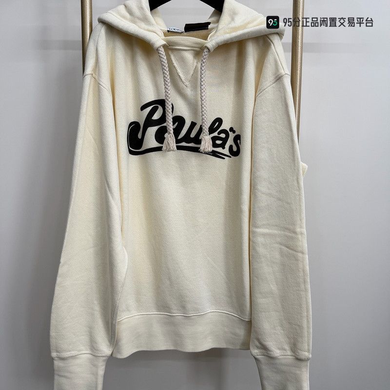 Loewe Loewe Paula's Letter Print Beige Hoodie Size US M / EU 48-50 / 2 - 1 Thumbnail