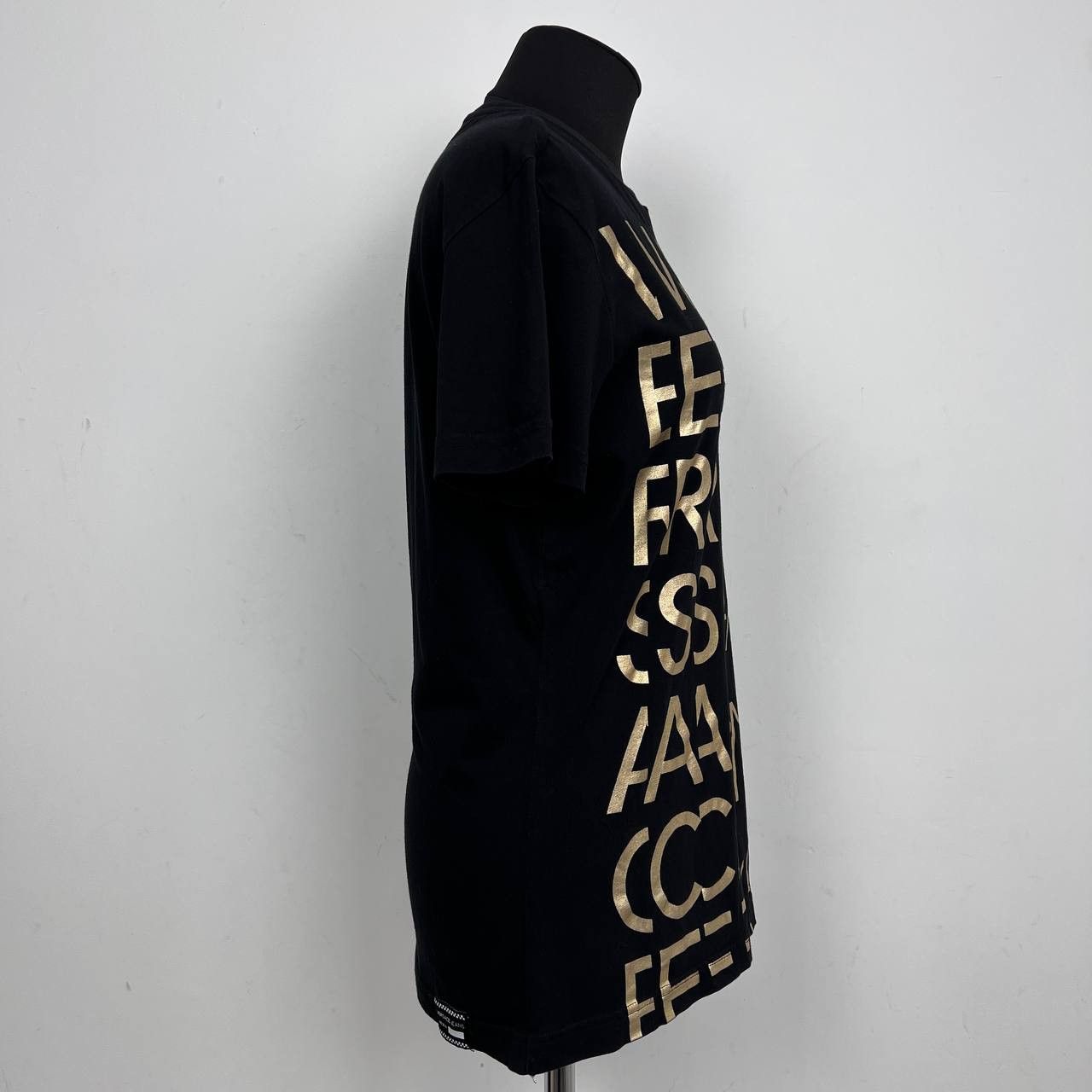 Versace Versace Jeans Couture T-Shirt Black Gold Metallic Logo Print Size M / US 6-8 / IT 42-44 - 2 Thumbnail