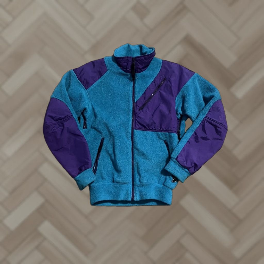 Marmot VINTAGE Marmot Womens Jacket 90s Fleece Zip Up Blue Purple sz Small - Basic Jacket Womens Exposure? Size S / US 4 / IT 40 - 1 Thumbnail