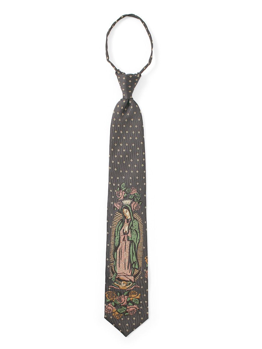 Kapital Kapital Silk Twill Mary Maria zip Tie necktie black new Size ONE SIZE - 7 Thumbnail