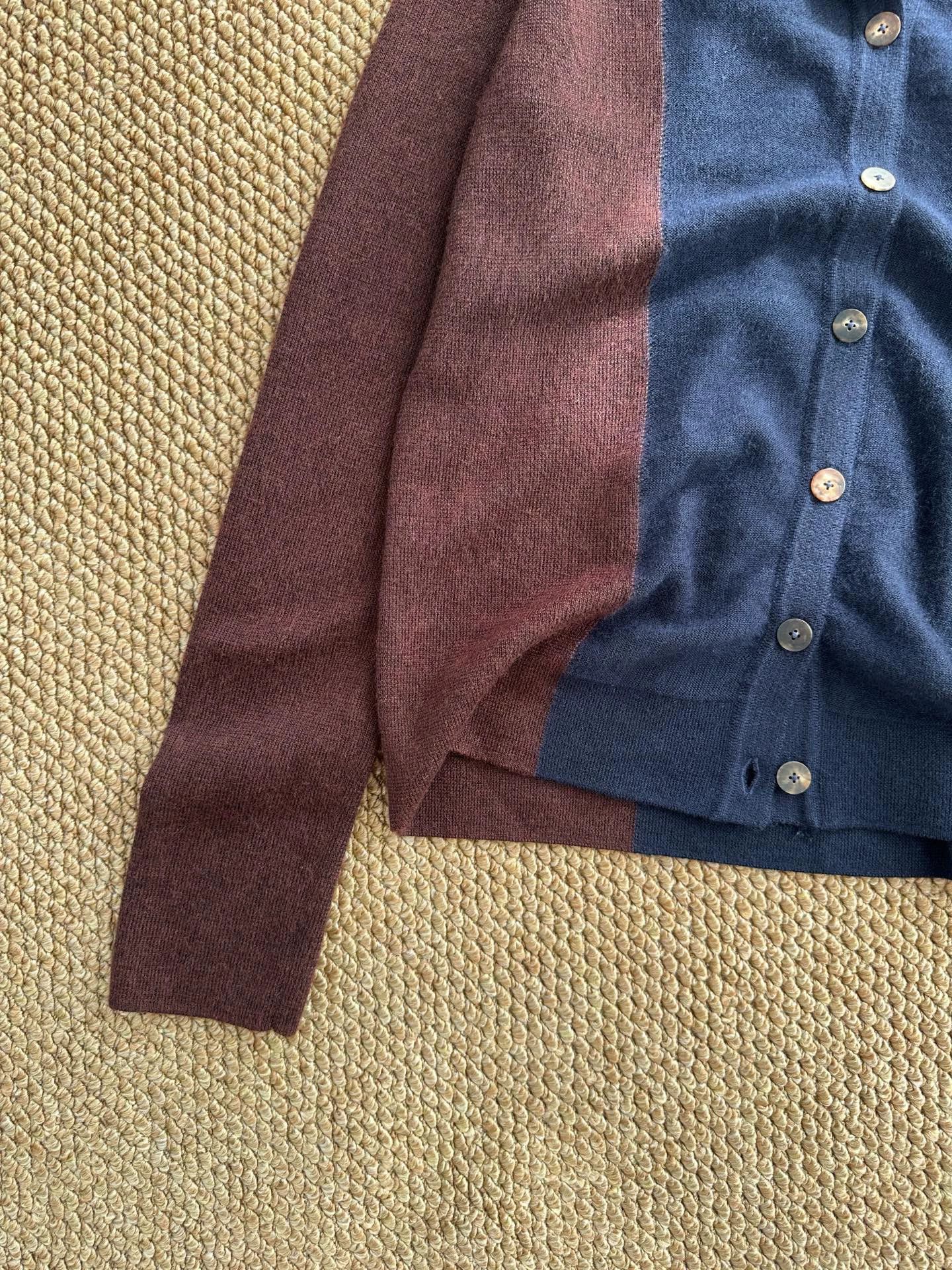 The Row THE ROW Slim Cashmere Knit Cardigan Women's Color Block S Size S / US 4 / IT 40 - 4 Thumbnail