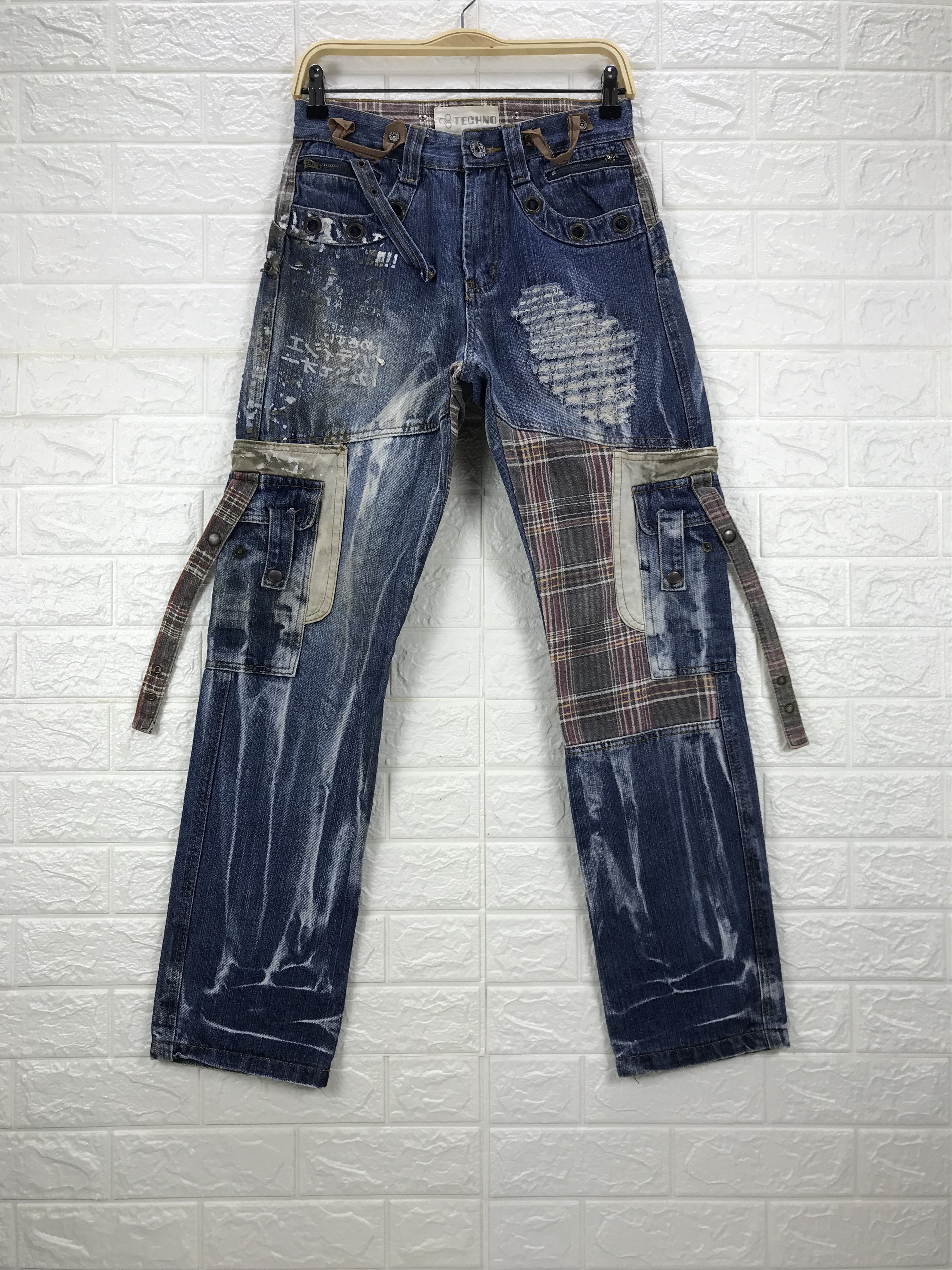 Beauty Beast Vintage Japanese Techno Seditionaries Distressed Cargo Jeans Size US 28 / EU 44 - 1 Thumbnail