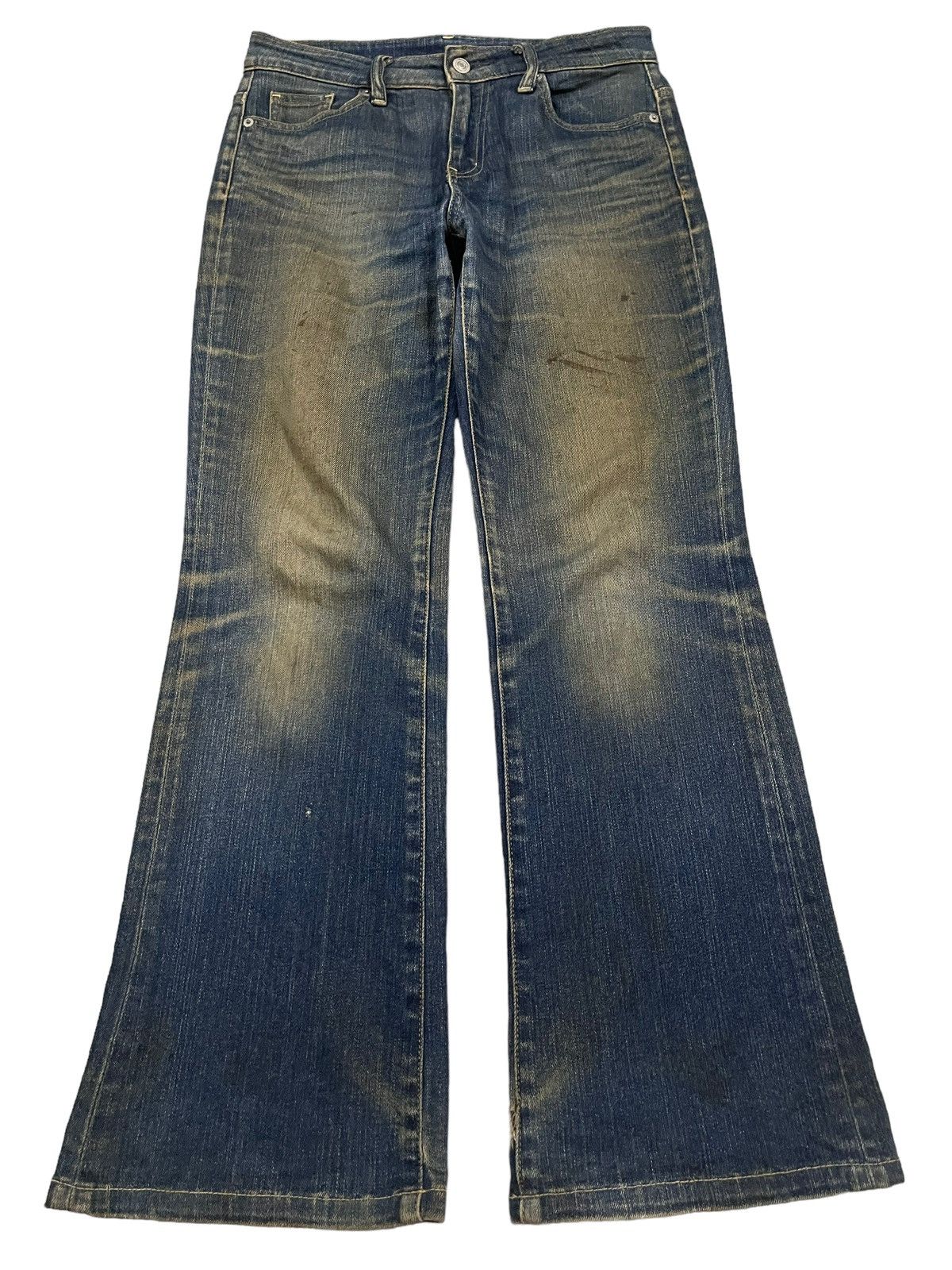 Uniqlo Vintage Japanese Uniqlo Mud Wash Style Flare Jeans Size US 30 / EU 46 - 1 Thumbnail