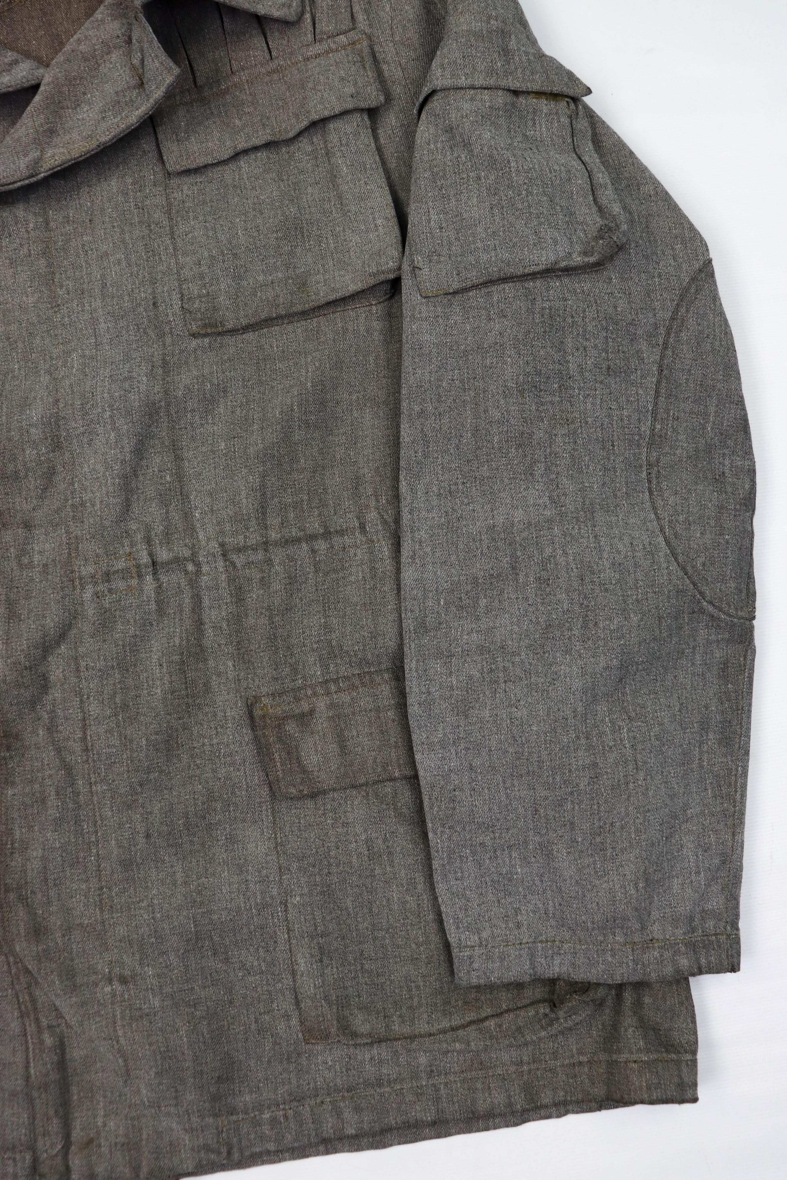 k*i様 Vintage hunting jacket grey Vintage 40-50s? Gray Distressed Hunting Field Jacket