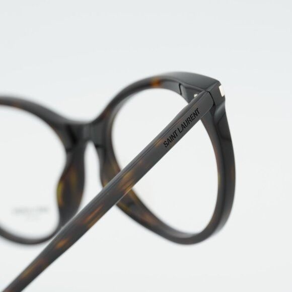 Saint Laurent Paris Saint Laurent SL833 002 Eyeglasses Dark Havana 55mm Square Size ONE SIZE - 6 Thumbnail