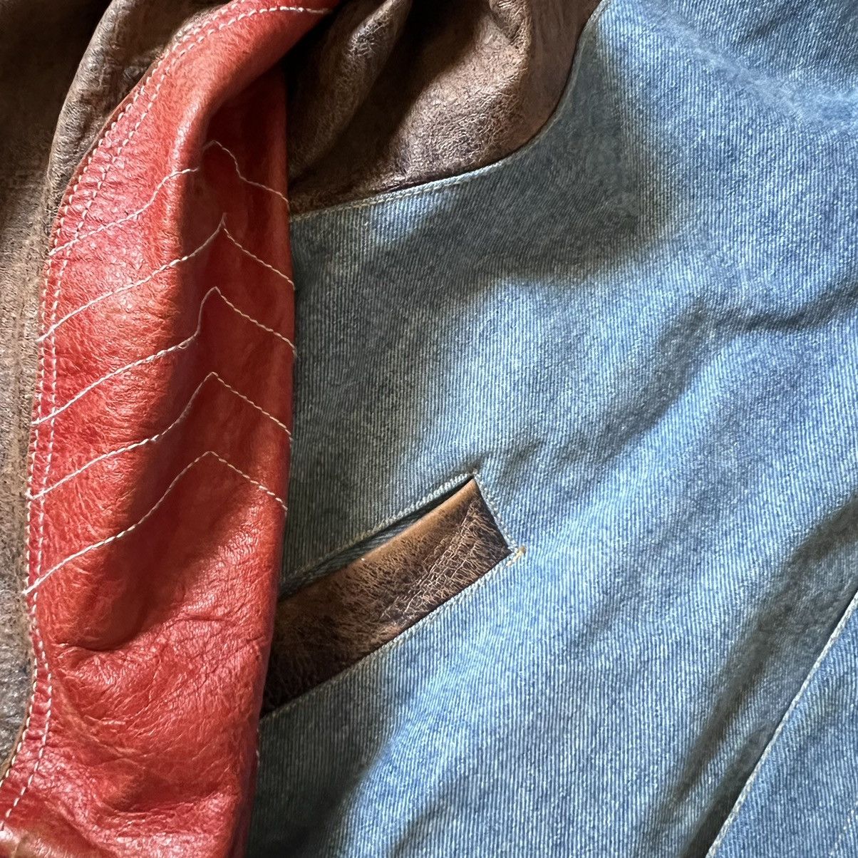 Jeff Hamilton VTG Jeff Hamilton Jeep Denim Leather Jacket Med Size US M / EU 48-50 / 2 - 4 Thumbnail