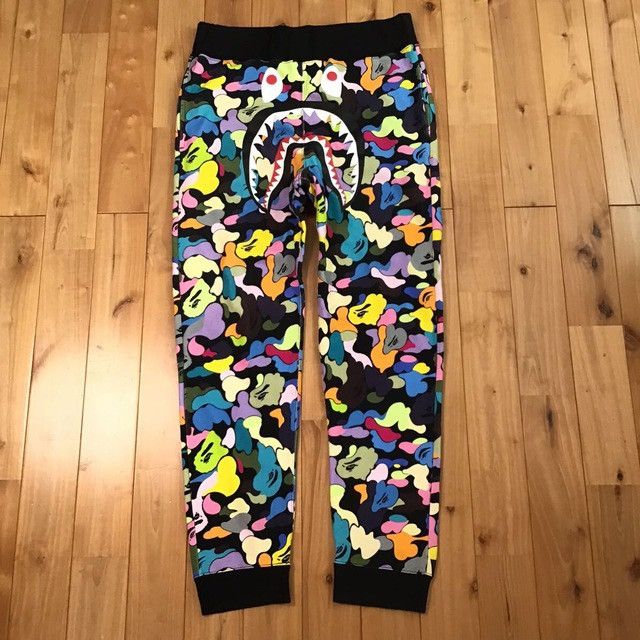 Bape BAPE Shark sweat pants multi camo a bathing ape size L Grailed