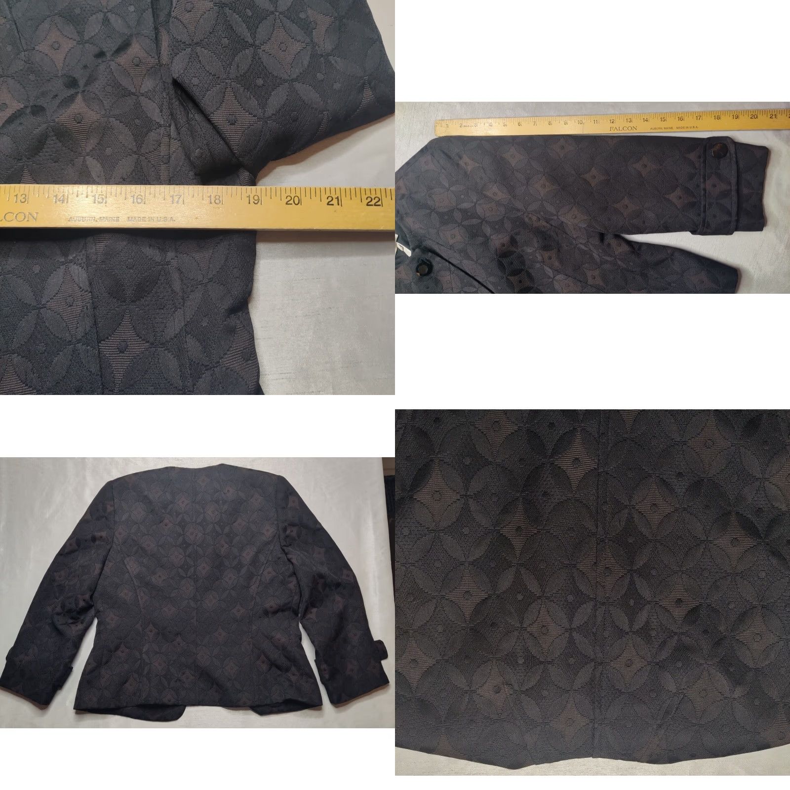 Vintage Sunny Choi Women Skirt Suit 2-Piece Brown Black Geo Pattern Size 10 Career Set Sh Size 32" / US 10 / IT 46 - 9 Thumbnail