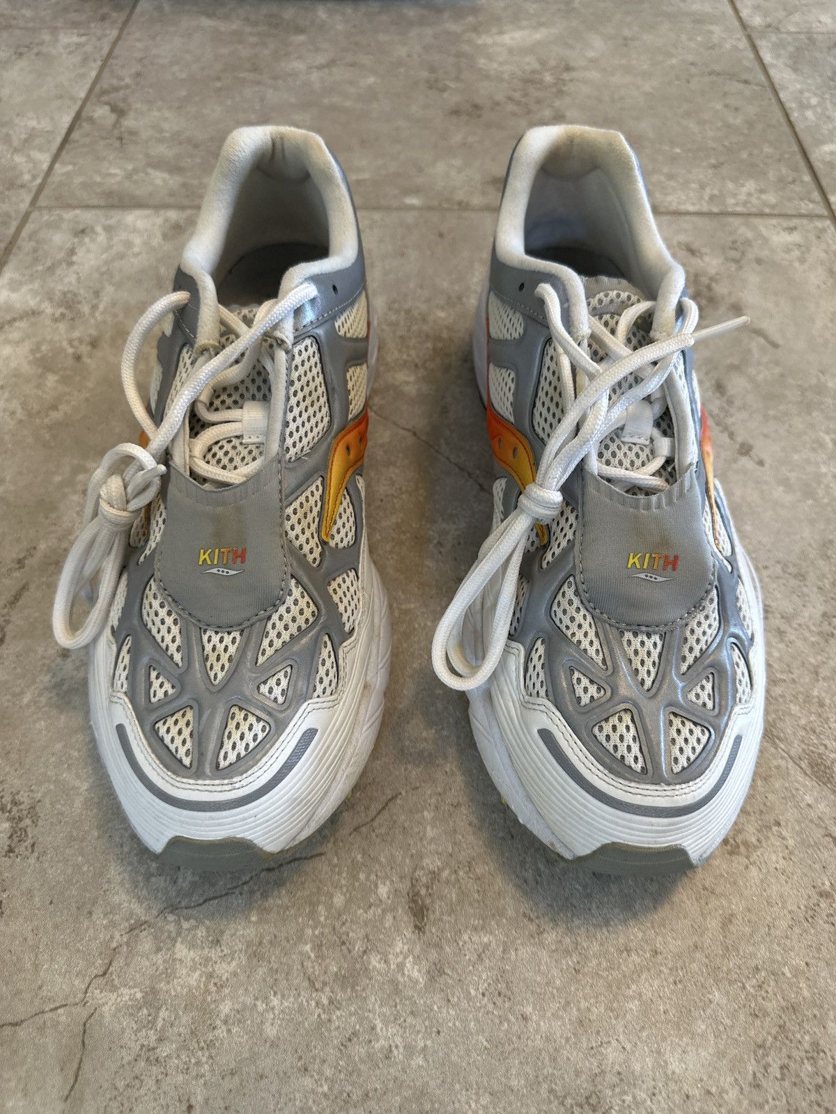 Kith Kith x Saucony Grid Web ‘Grey Orange’ - Used - Size 11 Size US 11 / EU 44 - 5 Thumbnail