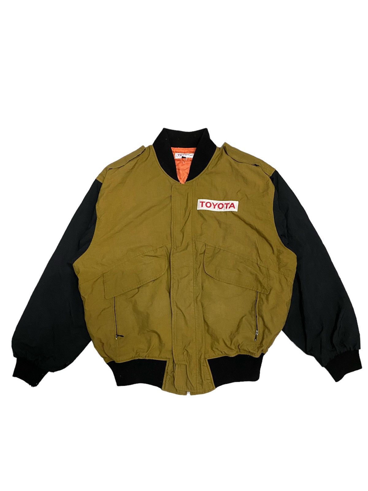 image of Racing x Sports Specialties Offervintage Toyota Bomber Jacket Type Ma-1 in Yellow (Size Large)