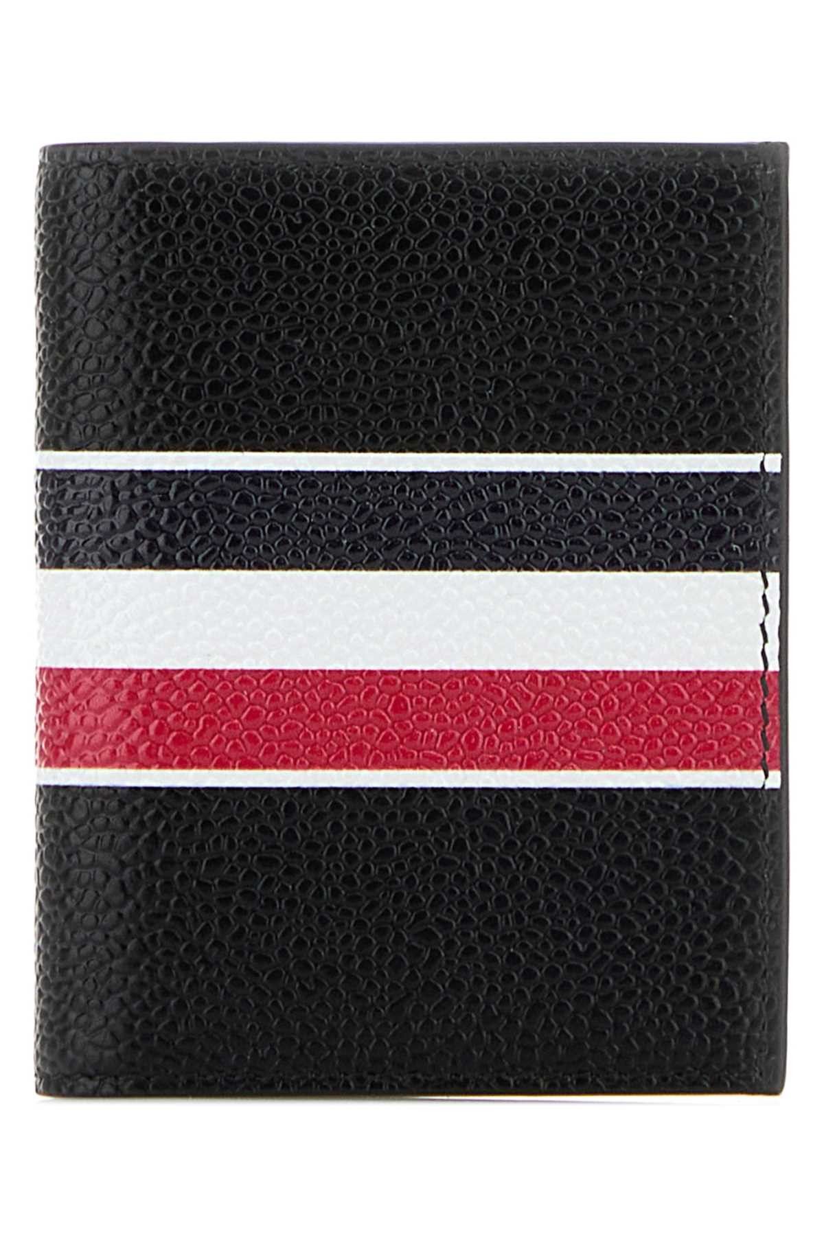 Thom Browne Black Leather Card Holder Size ONE SIZE - 1 Thumbnail