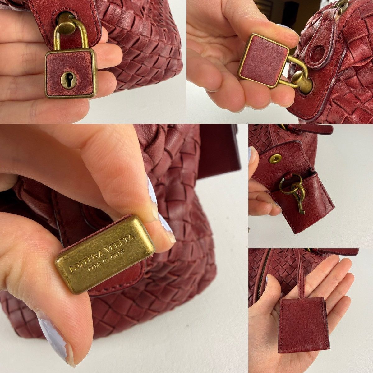 Bottega Veneta Bottega Veneta Red Intrecciato Leather Montaigne Bag Size ONE SIZE - 6 Thumbnail