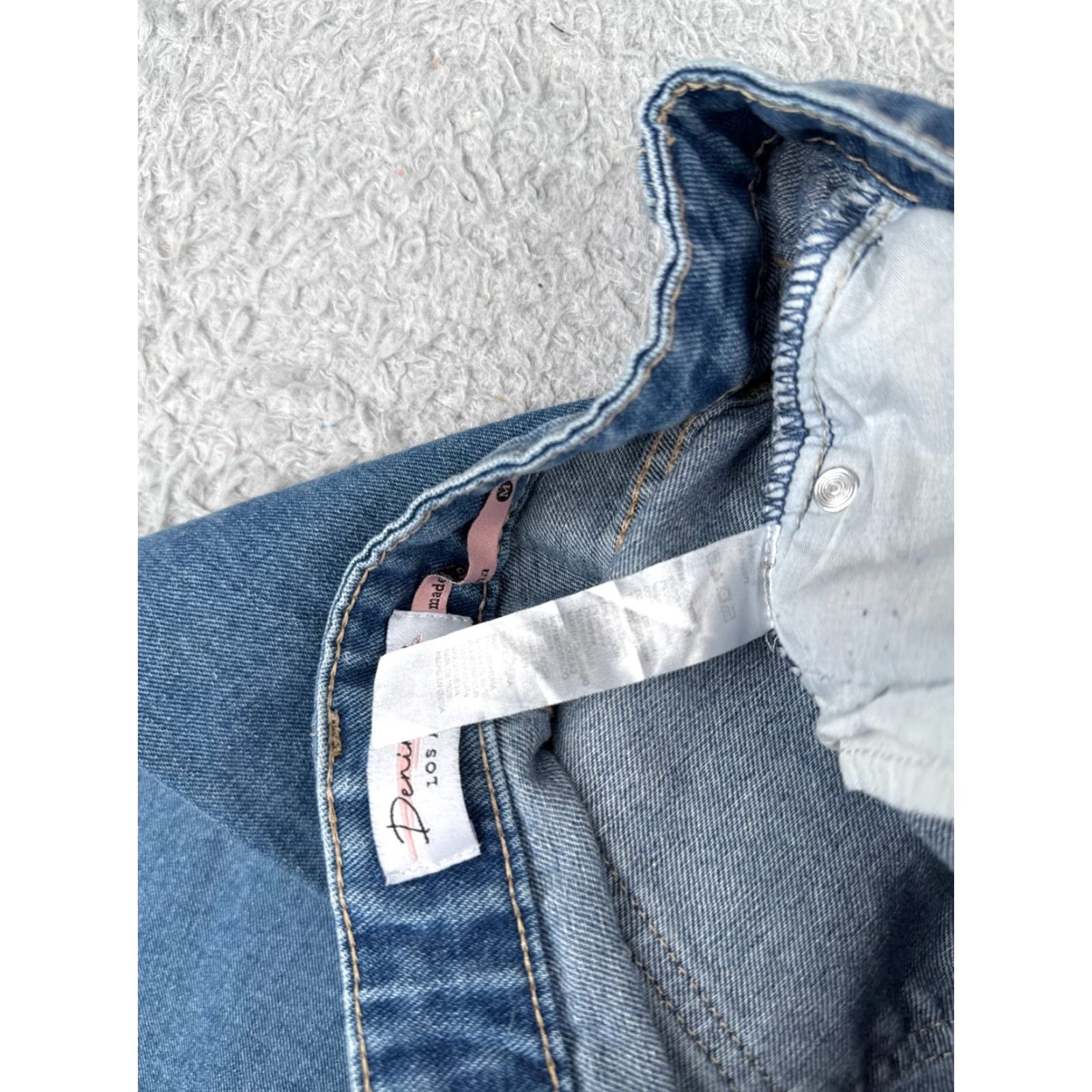 Vintage Denim Blvd Jeans Women 28 Blue Distressed High Rise Wide-Leg 28x29 Cotton Blend 5-Pocket Denim Jeans Womens Vintage No Size 28" / US 6 / IT 42 - 7 Thumbnail