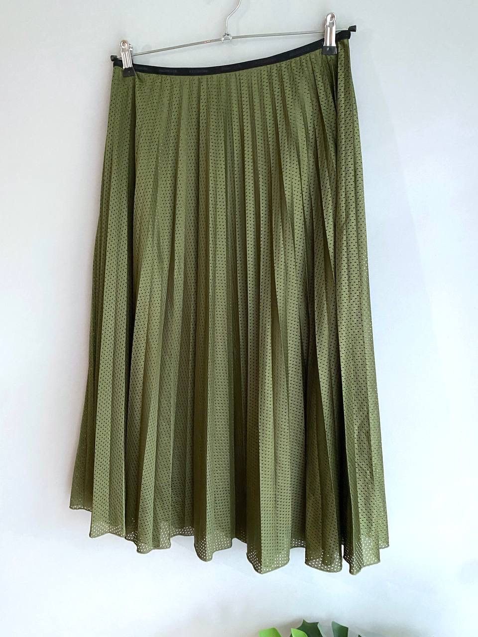 Designer × Moncler Moncler Gonna Pleated Midi Green Skirt, Size 44 Size 34" / US 12 / IT 48 - 2 Thumbnail