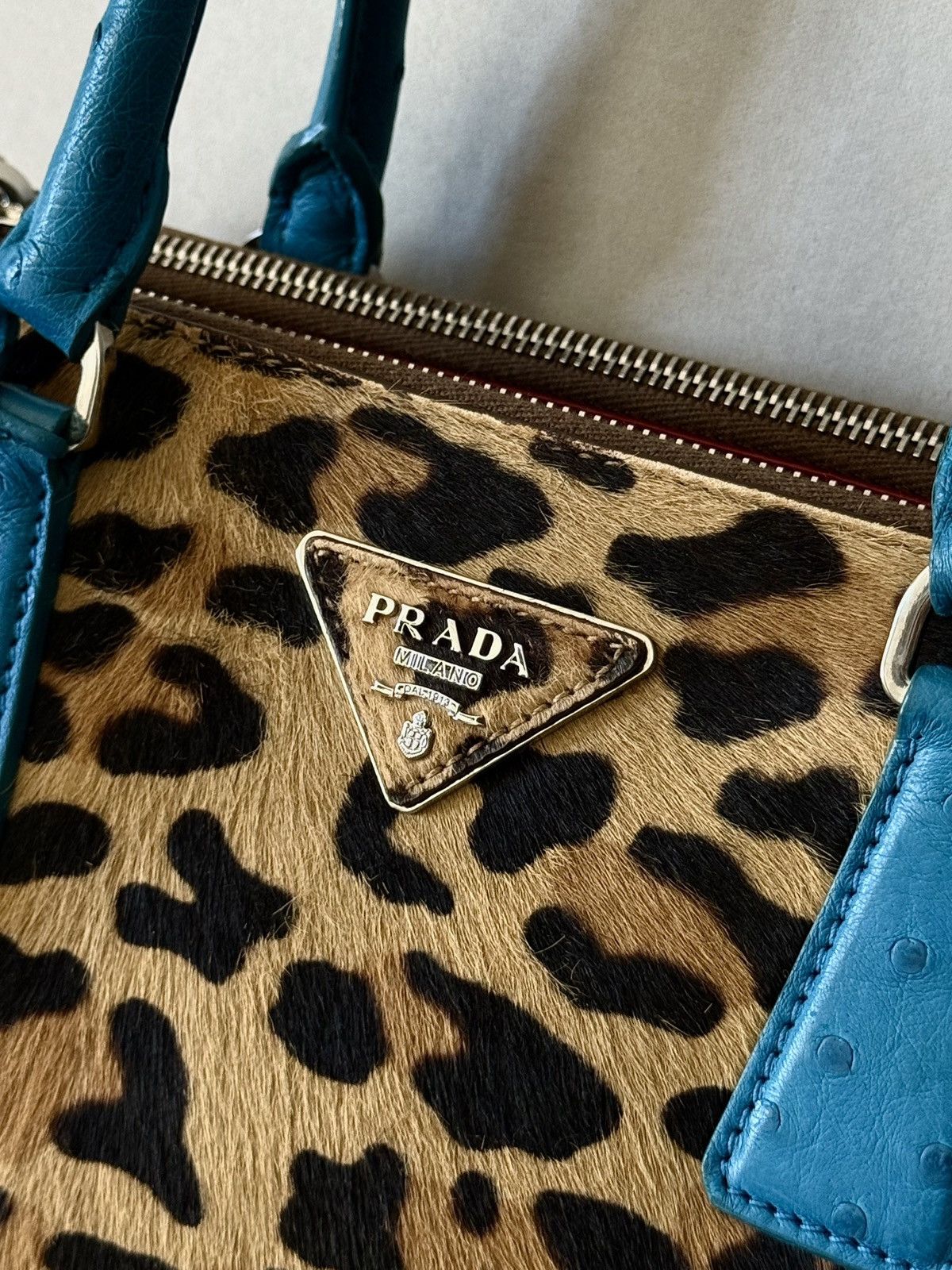 Prada Rare Prada - Galleria - Ostrich Cavallino - Hand bag Size ONE SIZE - 2 Thumbnail