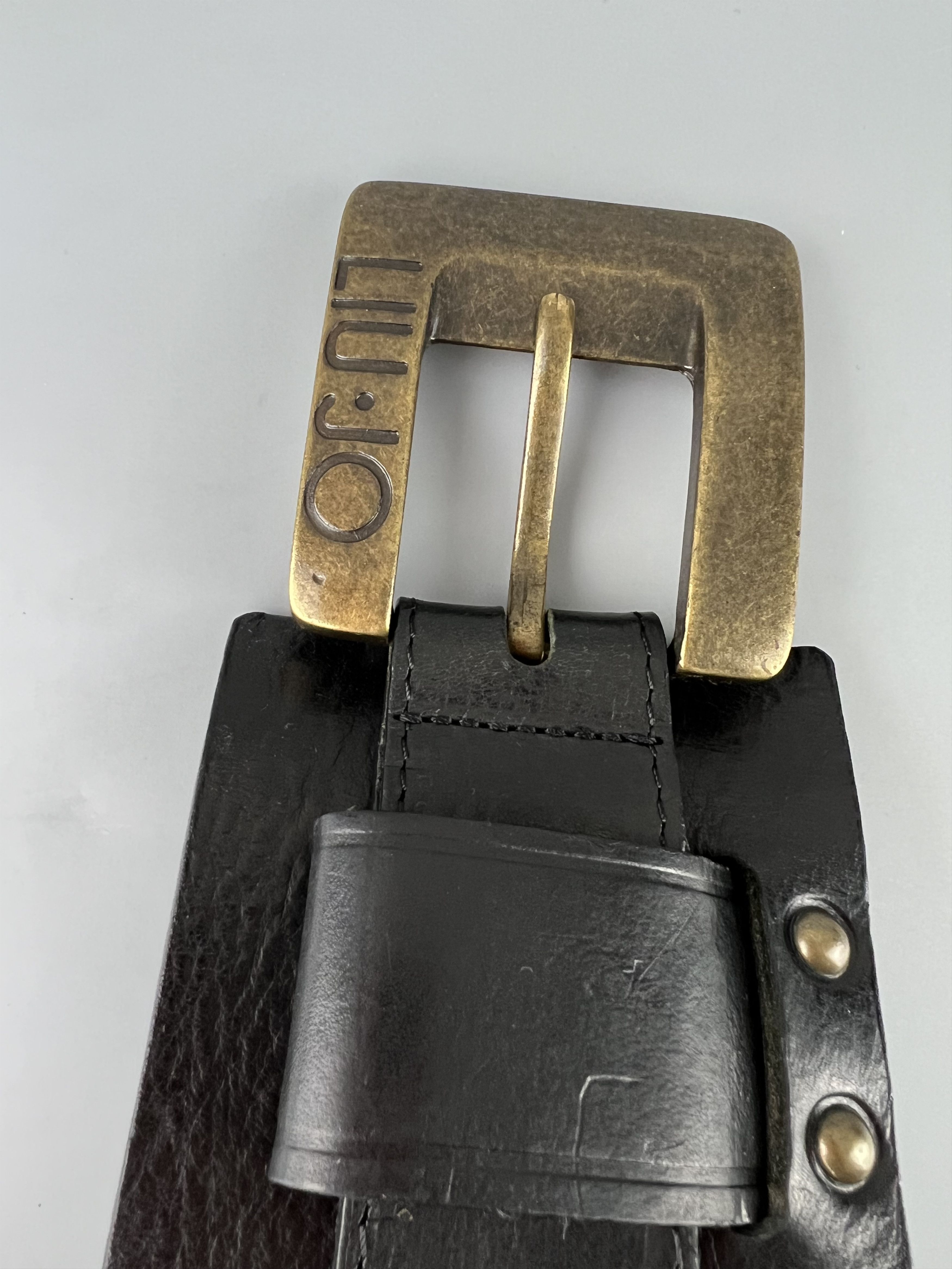 Liu Jo Liu Jo Black Leather Belt Size S Size ONE SIZE - 6 Thumbnail