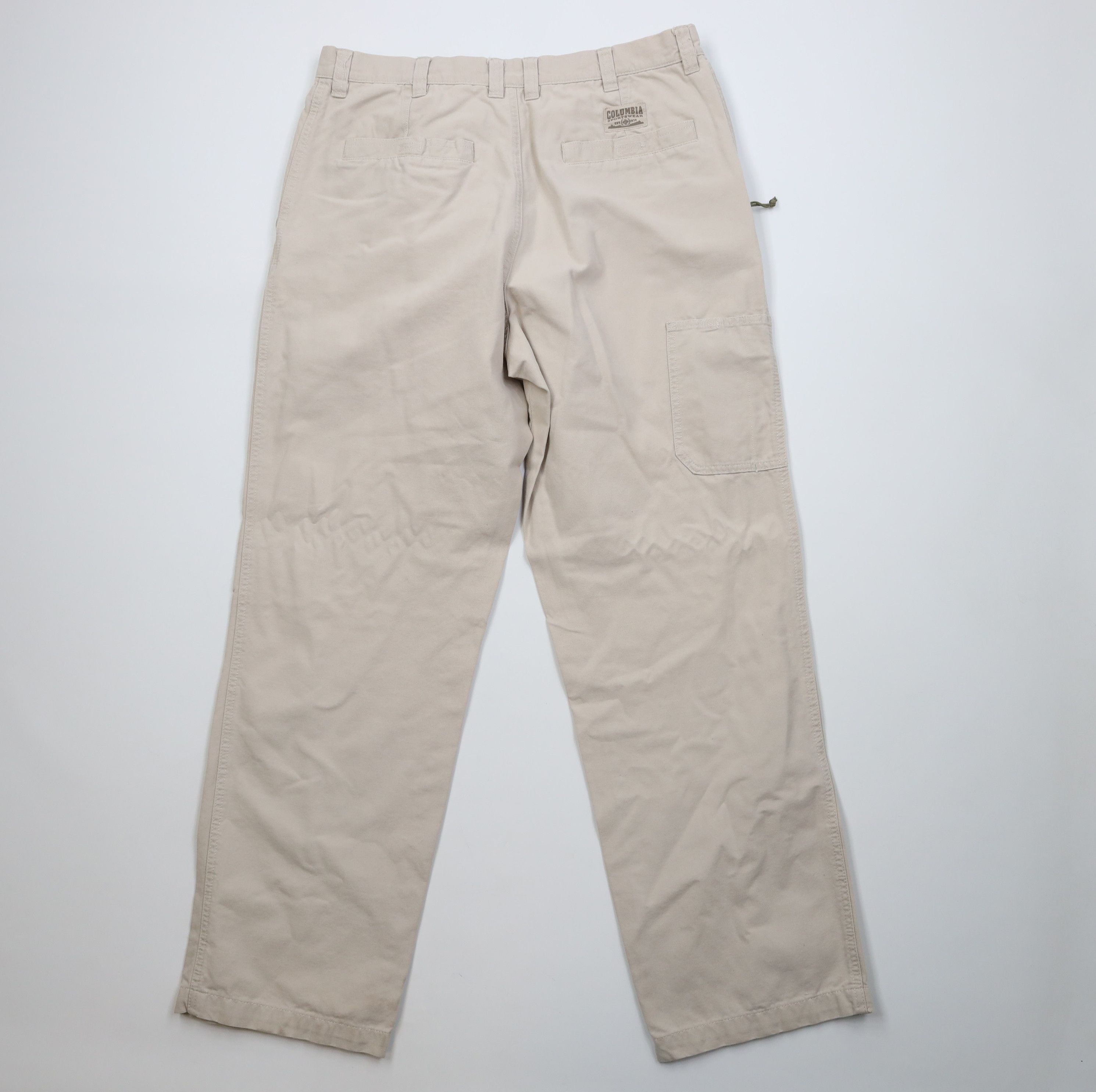 Columbia Vintage Y2K Columbia Wide Leg Chino Pants Trousers Beige Size US 36 / EU 52 - 10 Thumbnail