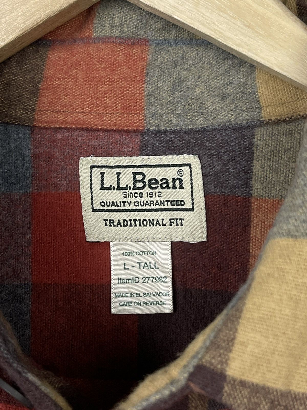 L.L. Bean × Vintage L.L Bean Chamois Plaid Shirt Men’s Traditional Fit Size US L / EU 52-54 / 3 - 11 Thumbnail