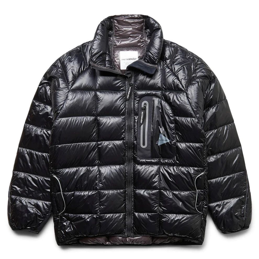 image of And Wander Diamond Stitch Down Jacket in Black, Men's (Size XL)