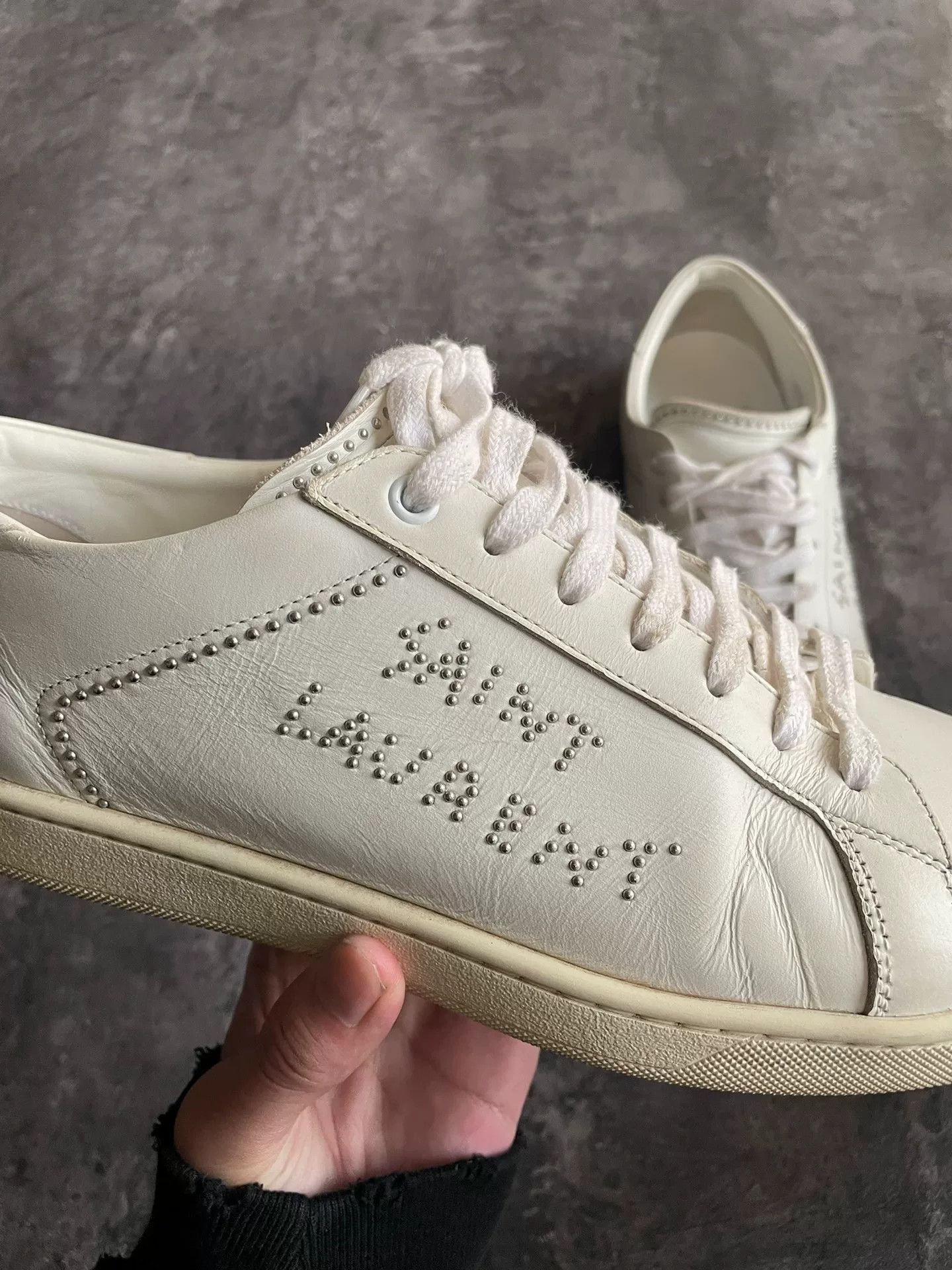 Other saint laurent white low-top sneakers with studs. Size US 10 / EU 43 - 5 Thumbnail