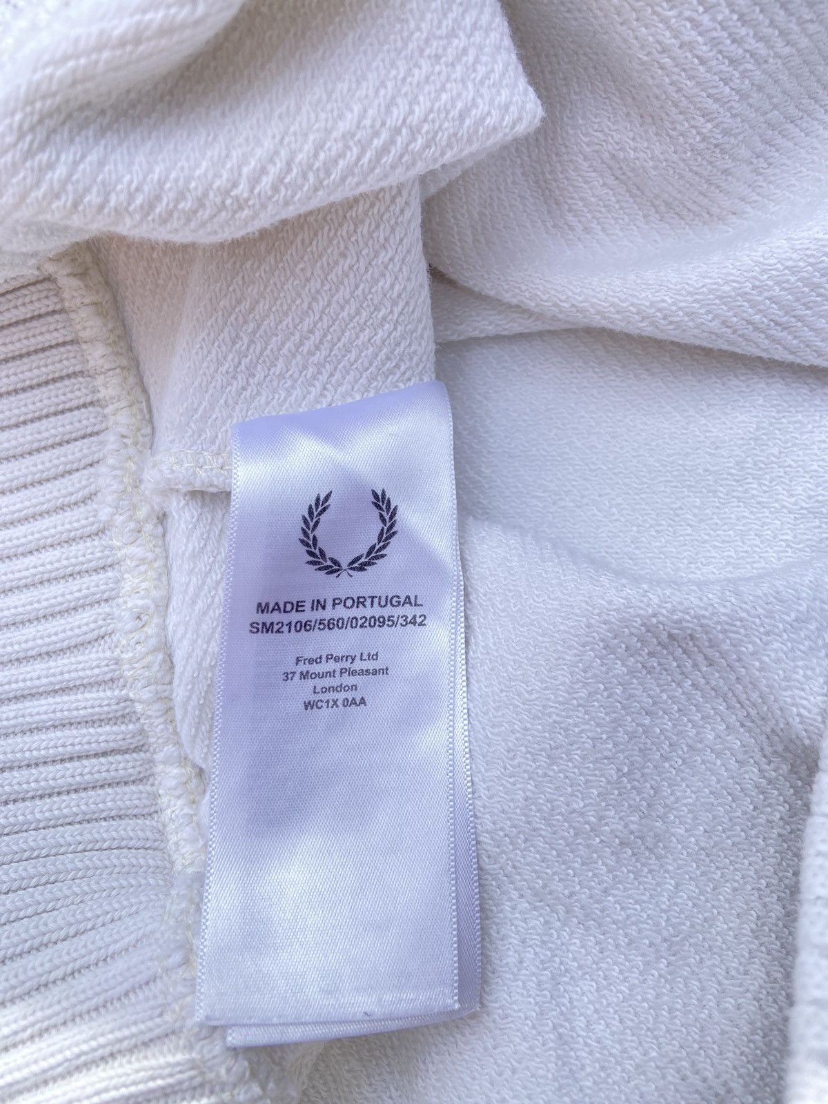 Fred Perry × Raf Simons Raf Simons x Fred Perry White Crewneck - Sz. XS - S Size US XS / EU 42 / 0 - 5 Thumbnail
