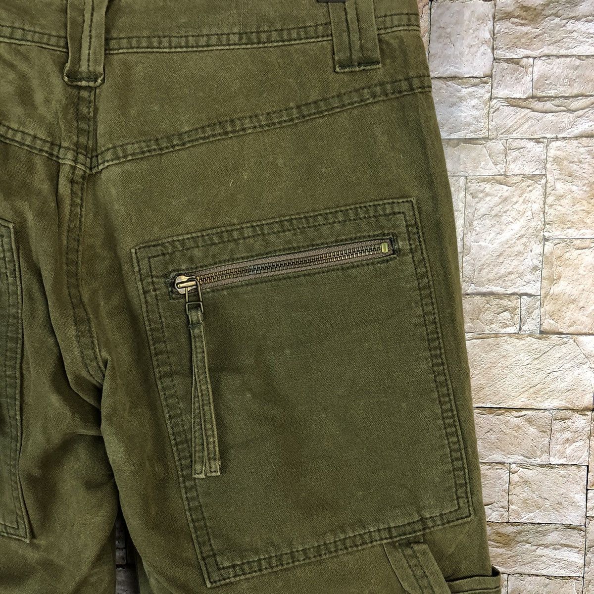 Japanese Brand Ouch Green utility tactical Cargo Multipocket Pants #A586 Size US 28 / EU 44 - 20 Thumbnail
