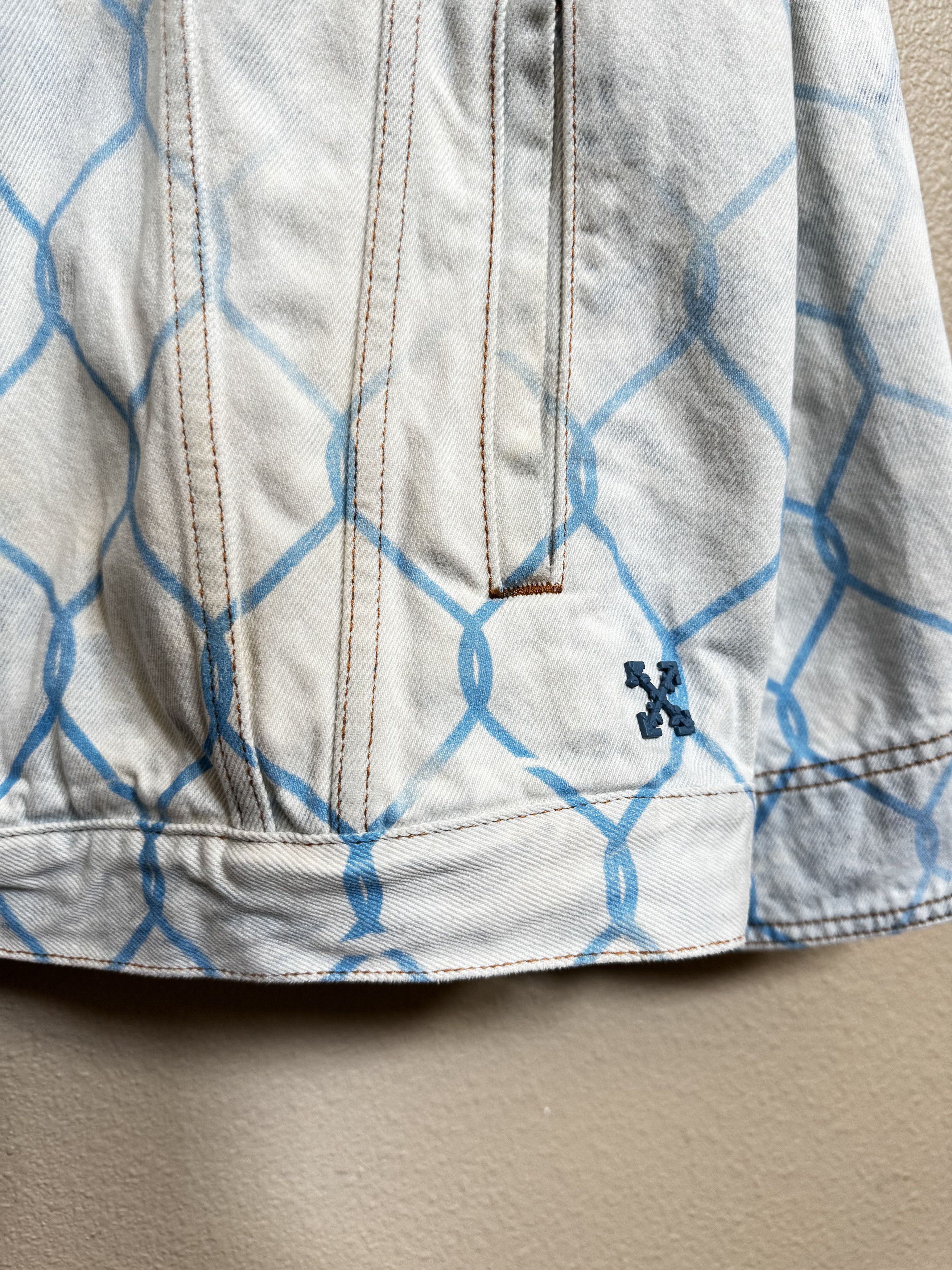 Off-White Off-White Oversized Chain Link Fence Denim Jacket Size M Size US M / EU 48-50 / 2 - 4 Thumbnail