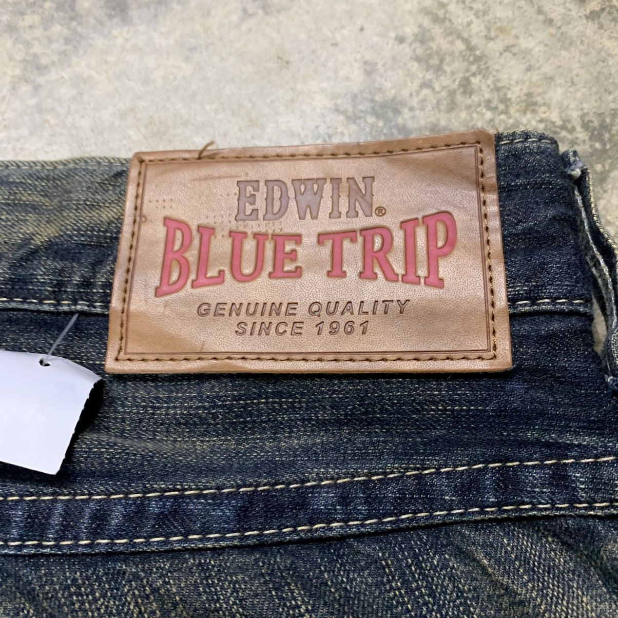 Edwin × If Six Was Nine × Japanese Brand Vintage Edwin Blue Trip Clawmark Twisted Leg Jean Size US 33 - 15 Thumbnail