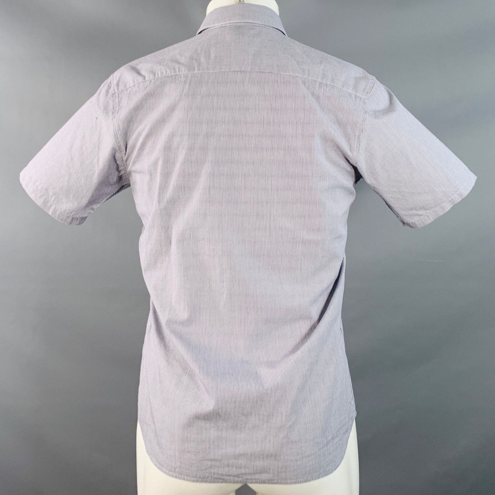 agnes b. AGNÈS B Gingham Cotton Button Down Collar Short Sleeve Shirt Size US M / EU 48-50 / 2 - 4 Thumbnail