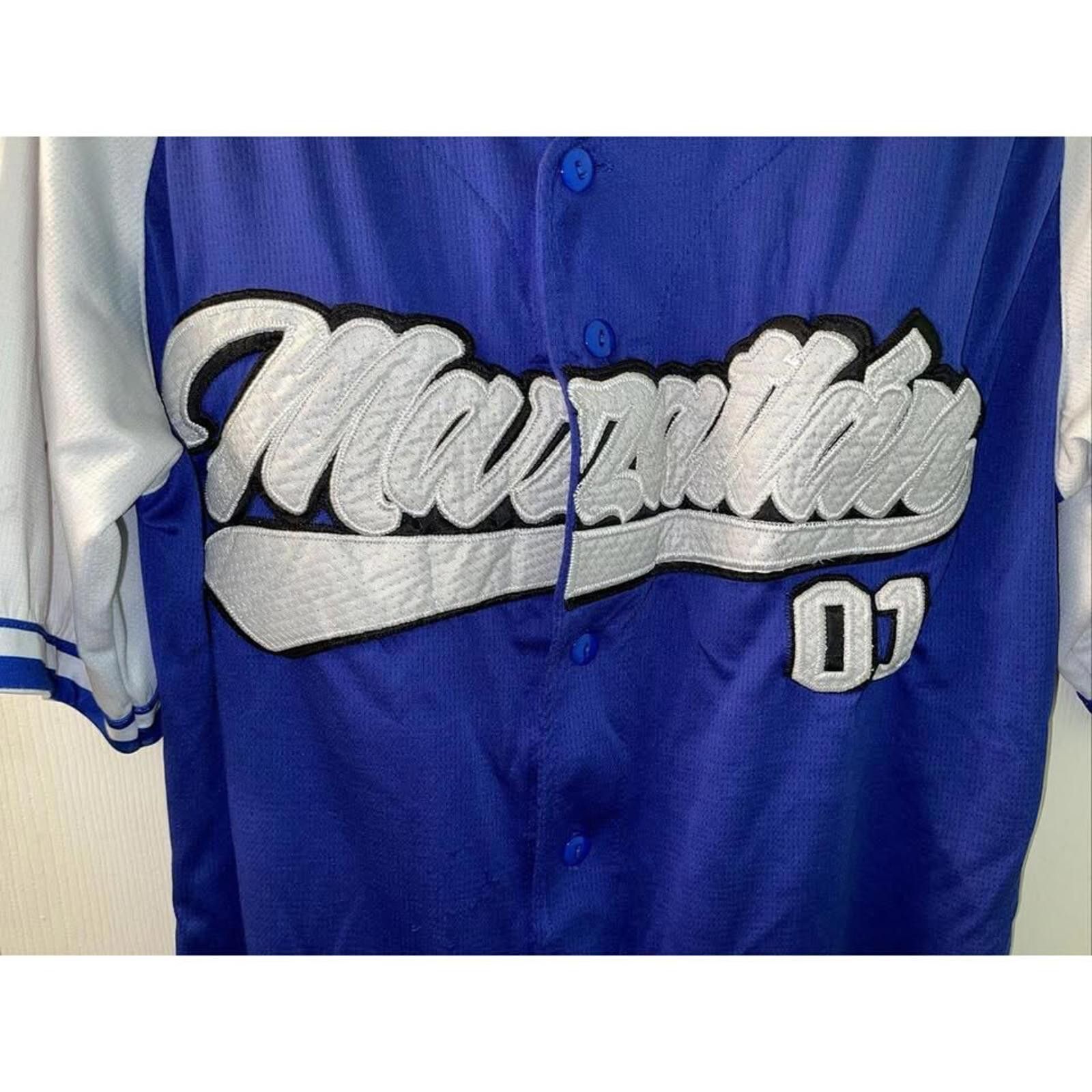 Other Vintage Mazatlán Baseball Jersey - Blue & Gray - Size Adjust Size US M / EU 48-50 / 2 - 2 Thumbnail