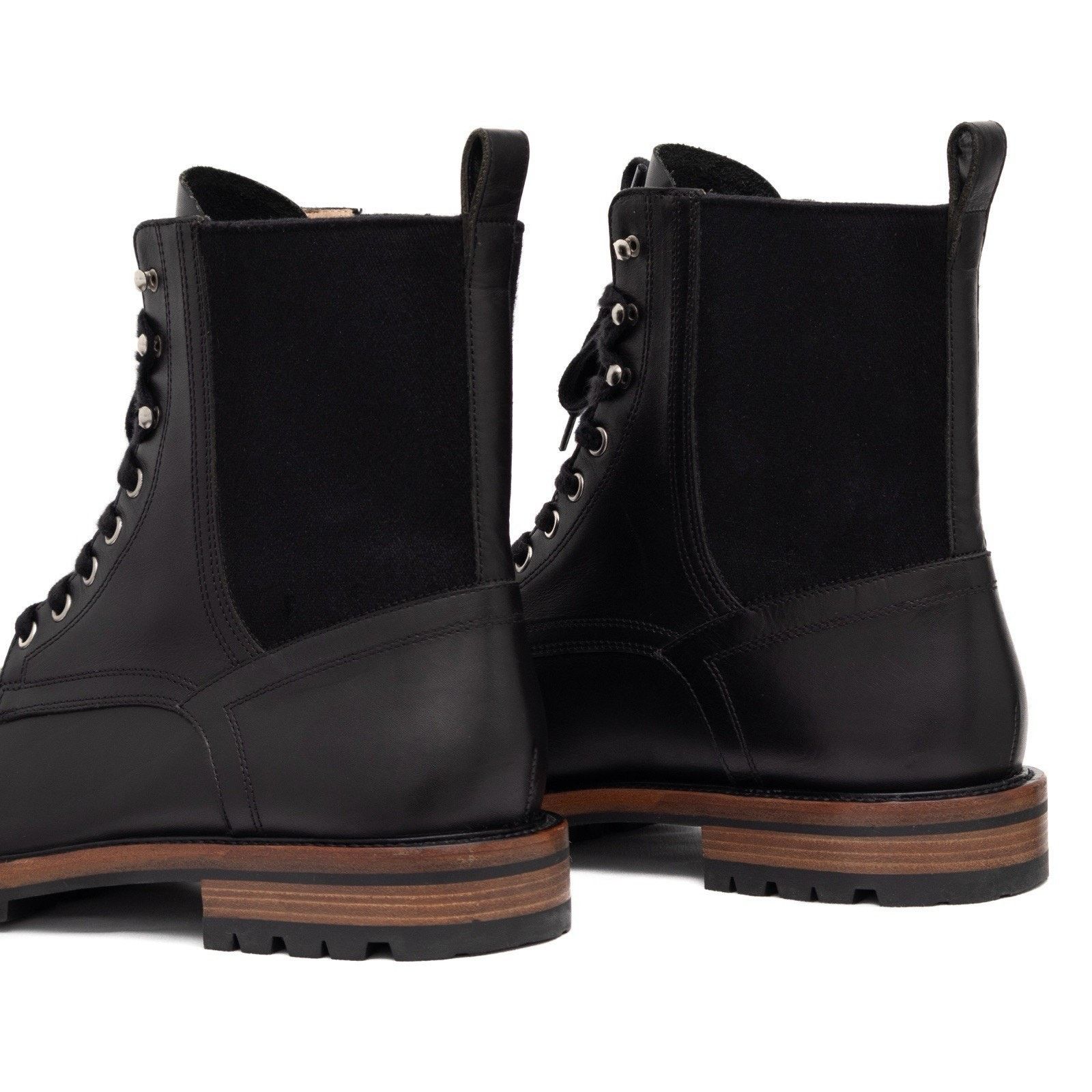 Dries Van Noten 1.3k.$ Dries Van Noten Men's Black Leather Cap-Toe Boot US11 Size US 11 / EU 44 - 11 Thumbnail