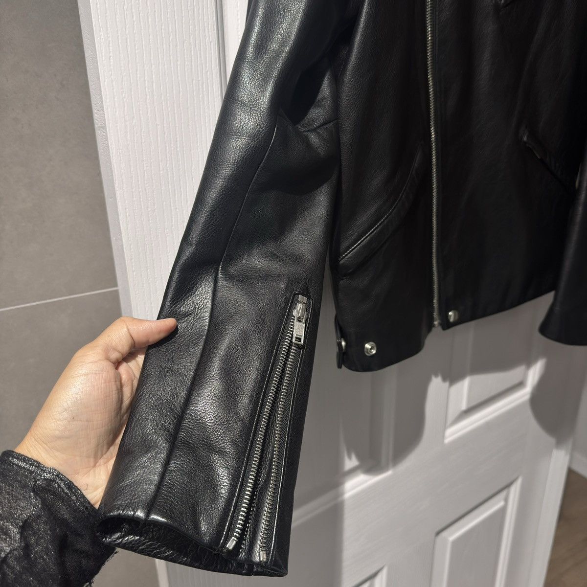Theory New York brand Theory Shell Dyed Cow Leather Motor Jacket Size US M / EU 48-50 / 2 - 4 Thumbnail