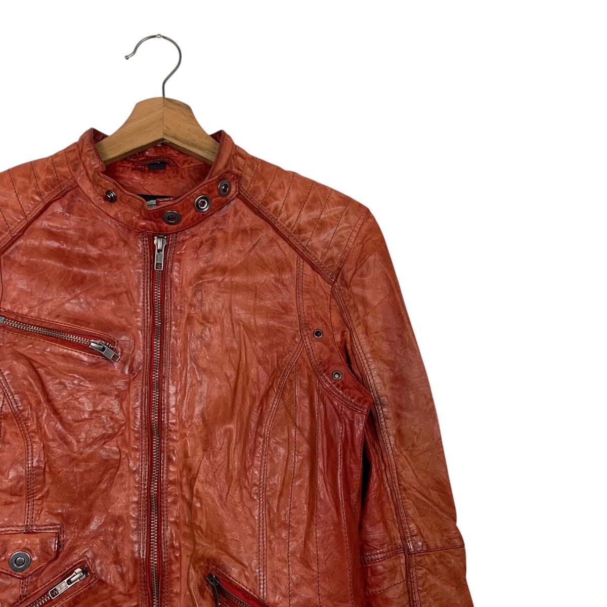 Leather ☀️Siosi leather cafe racer jacket Size US XS / EU 42 / 0 - 7 Thumbnail