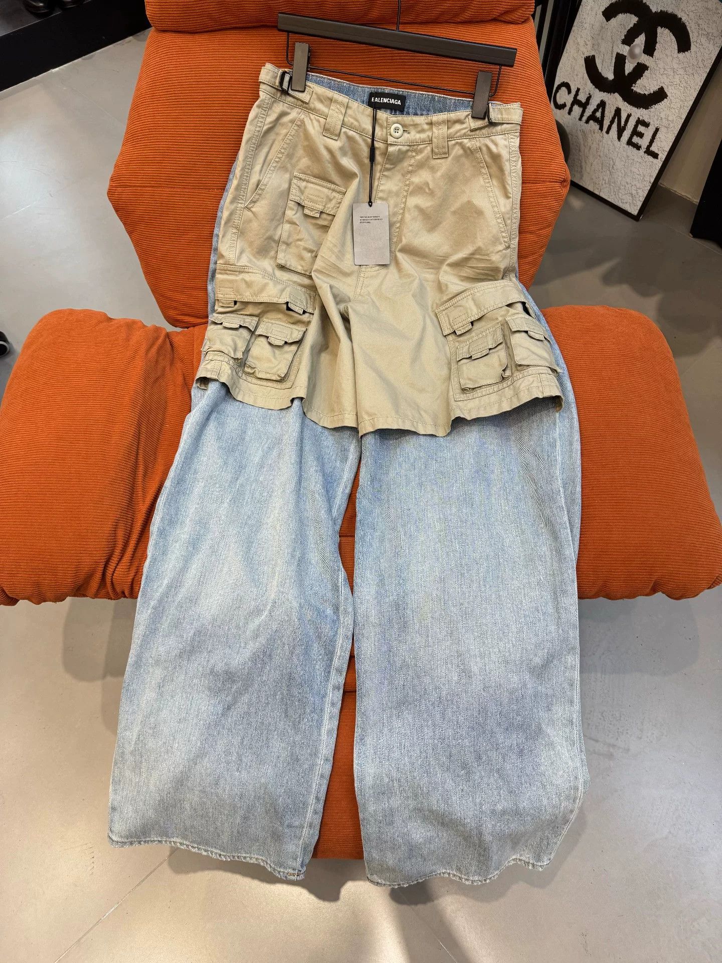 Balenciaga Balenciaga Paneled Cargo Jeans Size US 29 - 1 Thumbnail