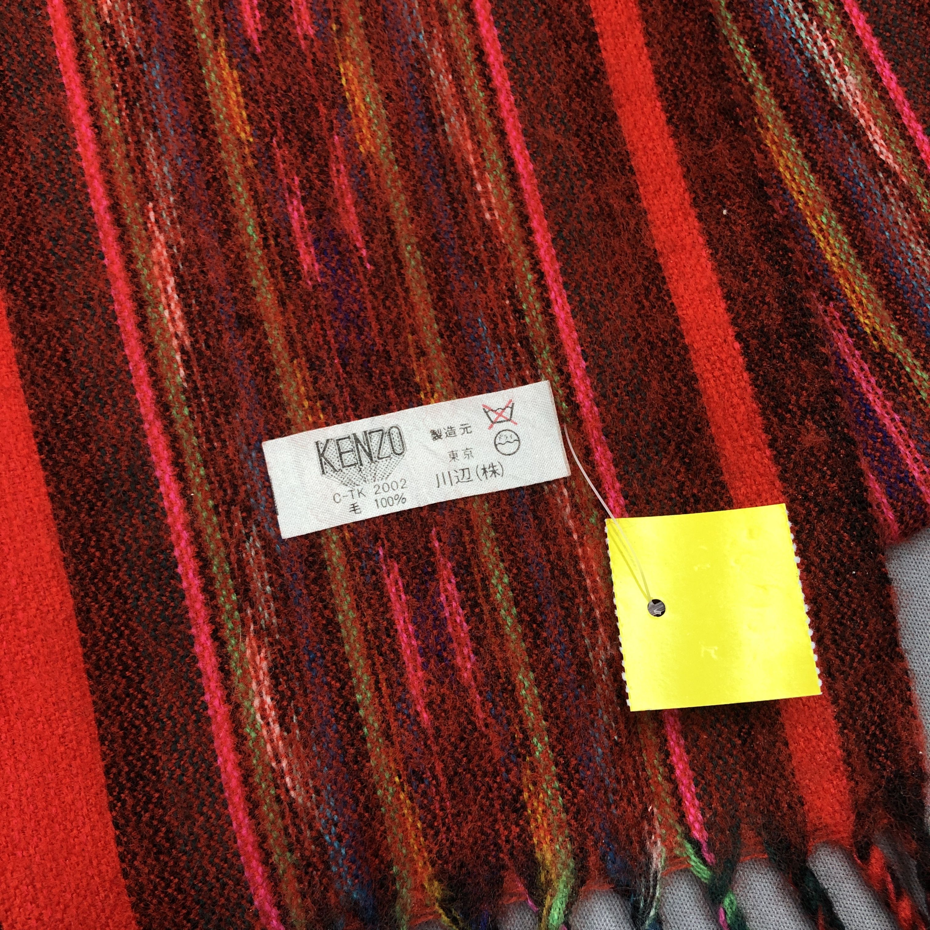 Kenzo Vintage Kenzo Scarf Muffler Wool Winter Fringe Scarves Size ONE SIZE - 4 Thumbnail