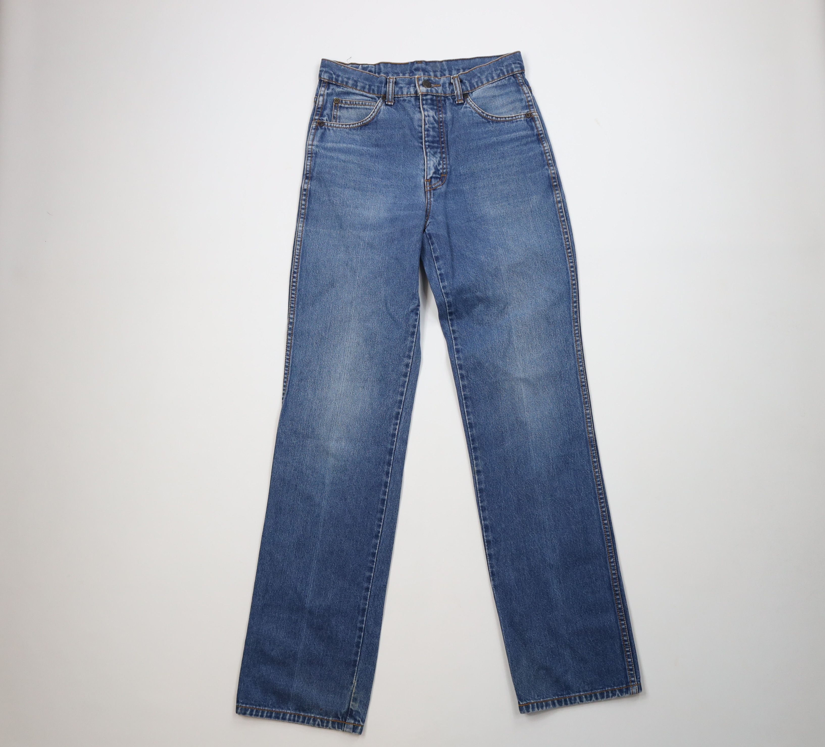 Vintage Vintage 70s 80s Streetwear Straight Leg Denim Jeans Blue Size 28" / US 6 / IT 42 - 1 Thumbnail