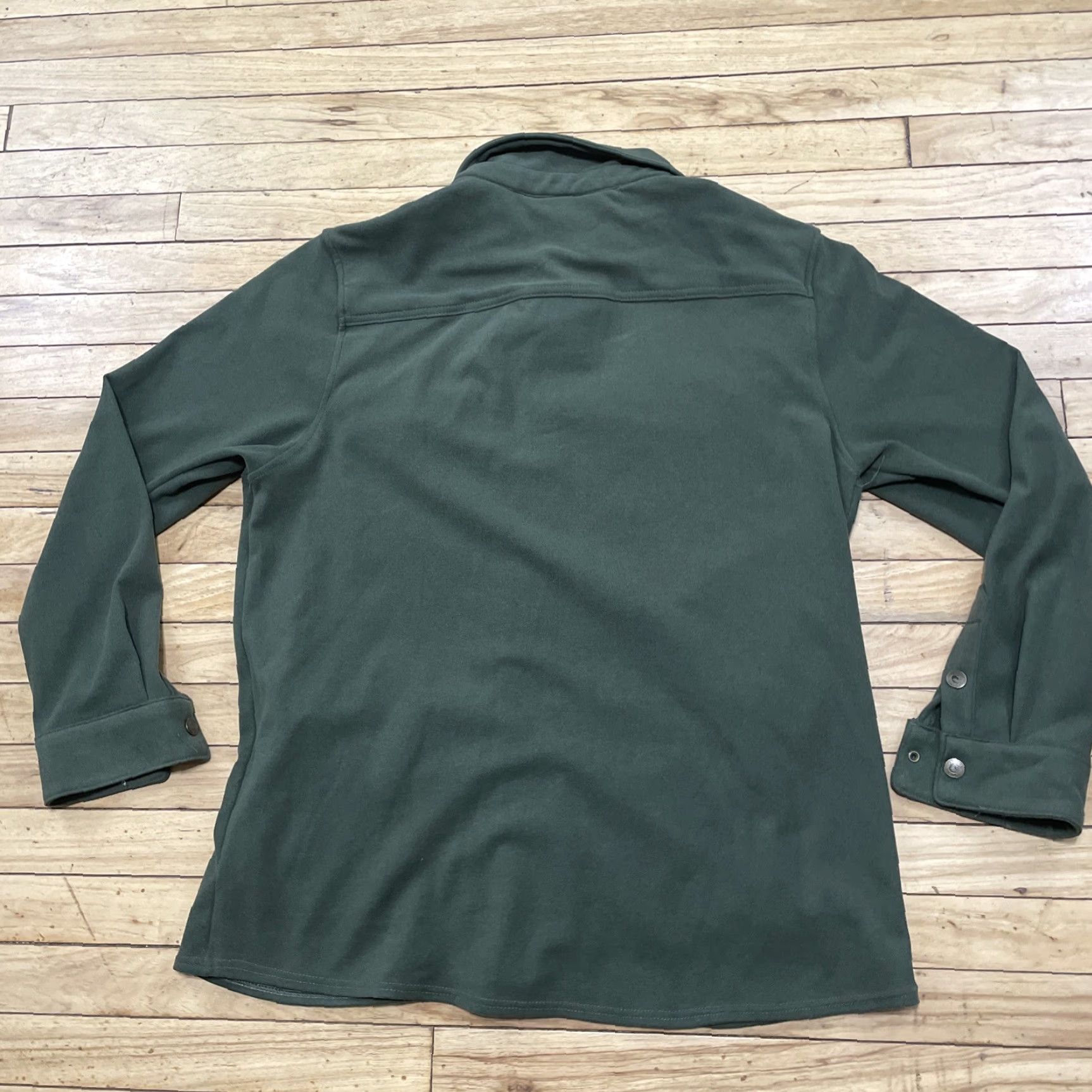 CO VINTAGE Laguna Beach Shacket Men XL Olive Green Y2K Flannel Snap Cap Capsule Shacket Casual Size US XL / EU 56 / 4 - 2 Thumbnail