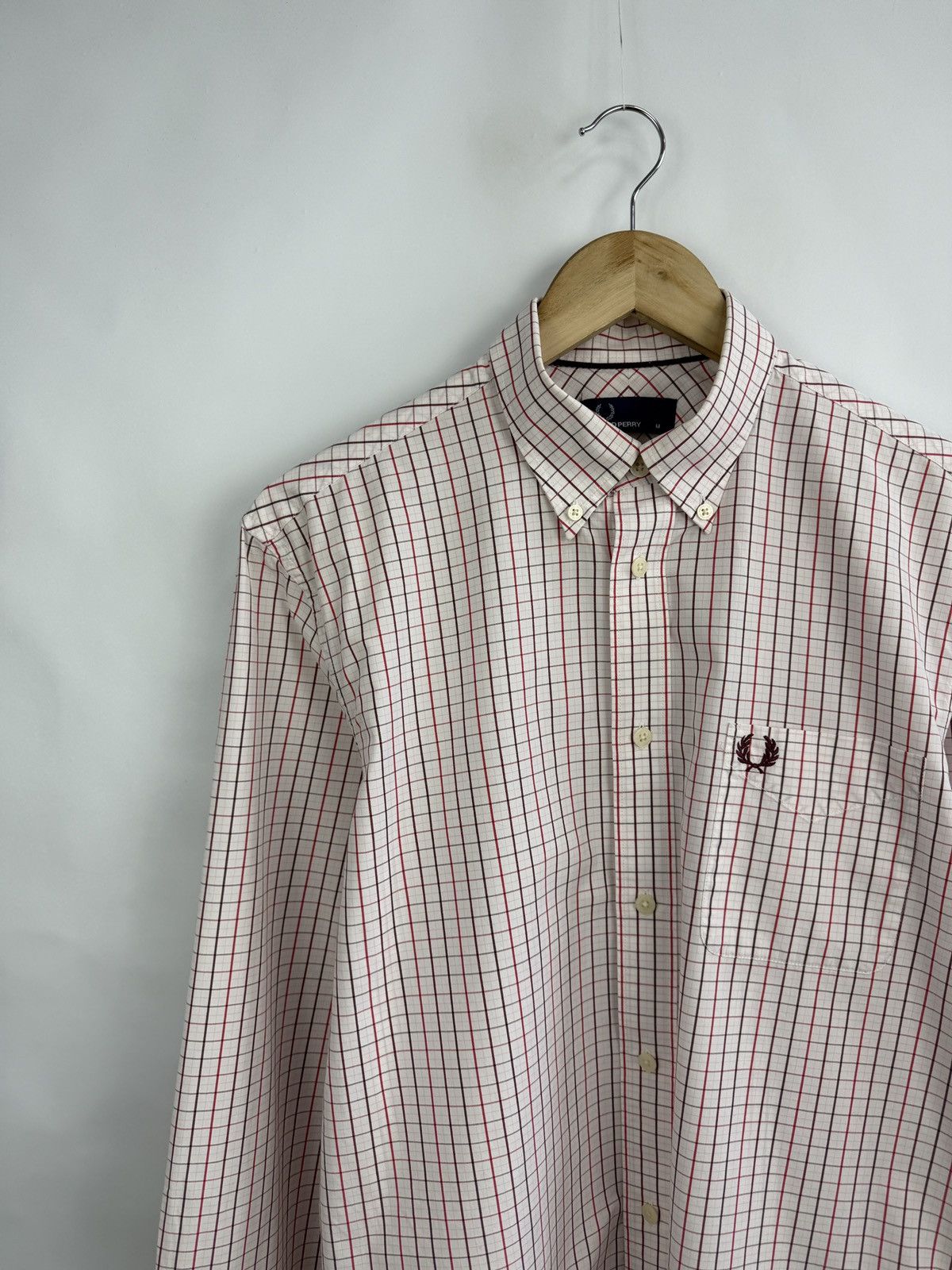 Fred Perry 🇬🇧 Fred Perry Classic Check Button Down Shirt Embroidered Log Size US M / EU 48-50 / 2 - 2 Thumbnail