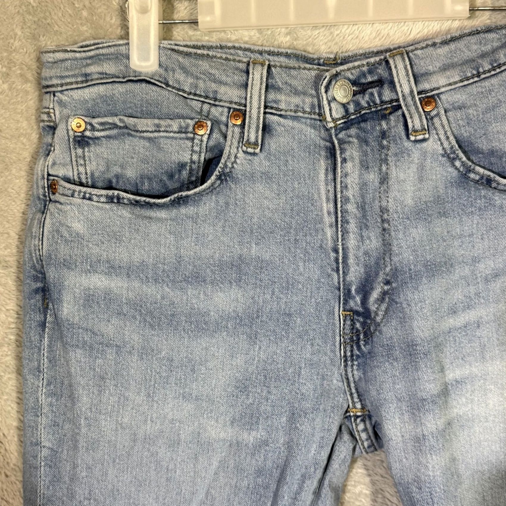 Levi's VINTAGE Levis 511 Jeans Mens 32x30 Slim Fit Tapered Stretch Light Wash Denim Zip Fly Size US 32 / EU 48 - 3 Thumbnail
